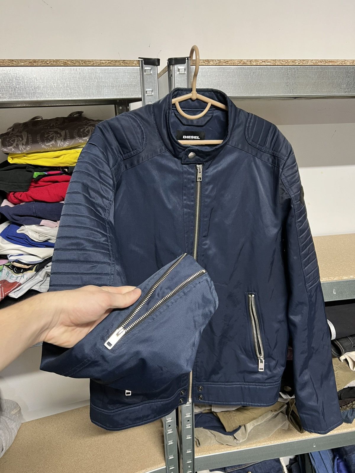 Diesel Vintage Y2K Diesel Biker Jacket Streetwear 90s Style Size US L / EU 52-54 / 3 - 5 Thumbnail