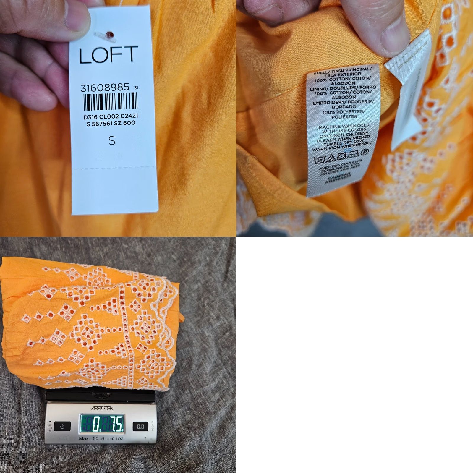 Loft LOFT Yellow White Women's Eyelet Tiered Swing Dress S NWT Casual A-Line Sleeveless 100% Cotton Size S / US 4 / IT 40 - 8 Thumbnail