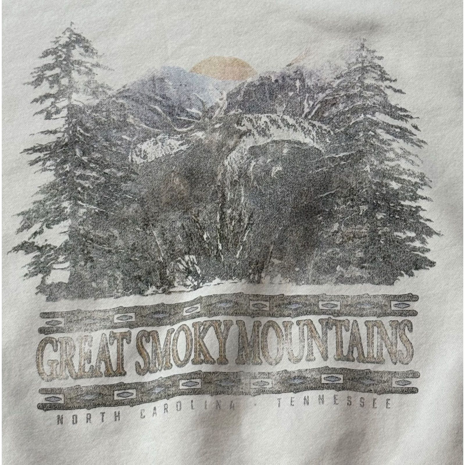 Abercrombie & Fitch Abercrombie & Fitch Great Smoky Mountains Oversized Crewneck Sweatshirt S Gray Cotton Fleece Moose Logo Vintage No Size US S / EU 44-46 / 1 - 3 Thumbnail