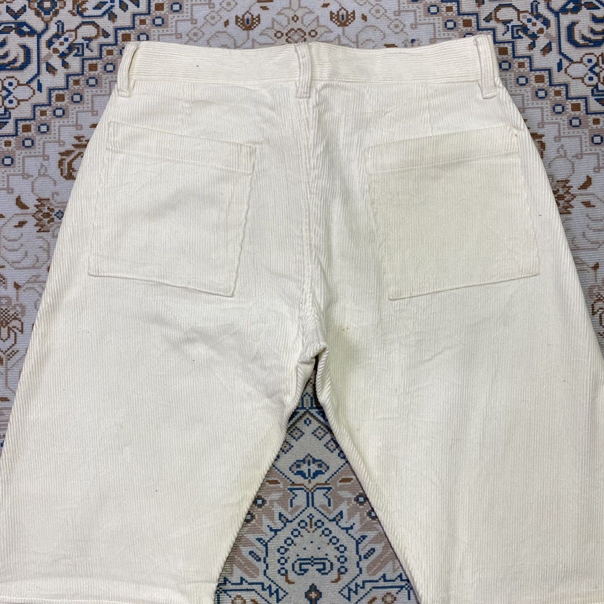 PPFM PPFM Bow Cut White Corduroy Pants Size US 30 / EU 46 - 5 Thumbnail