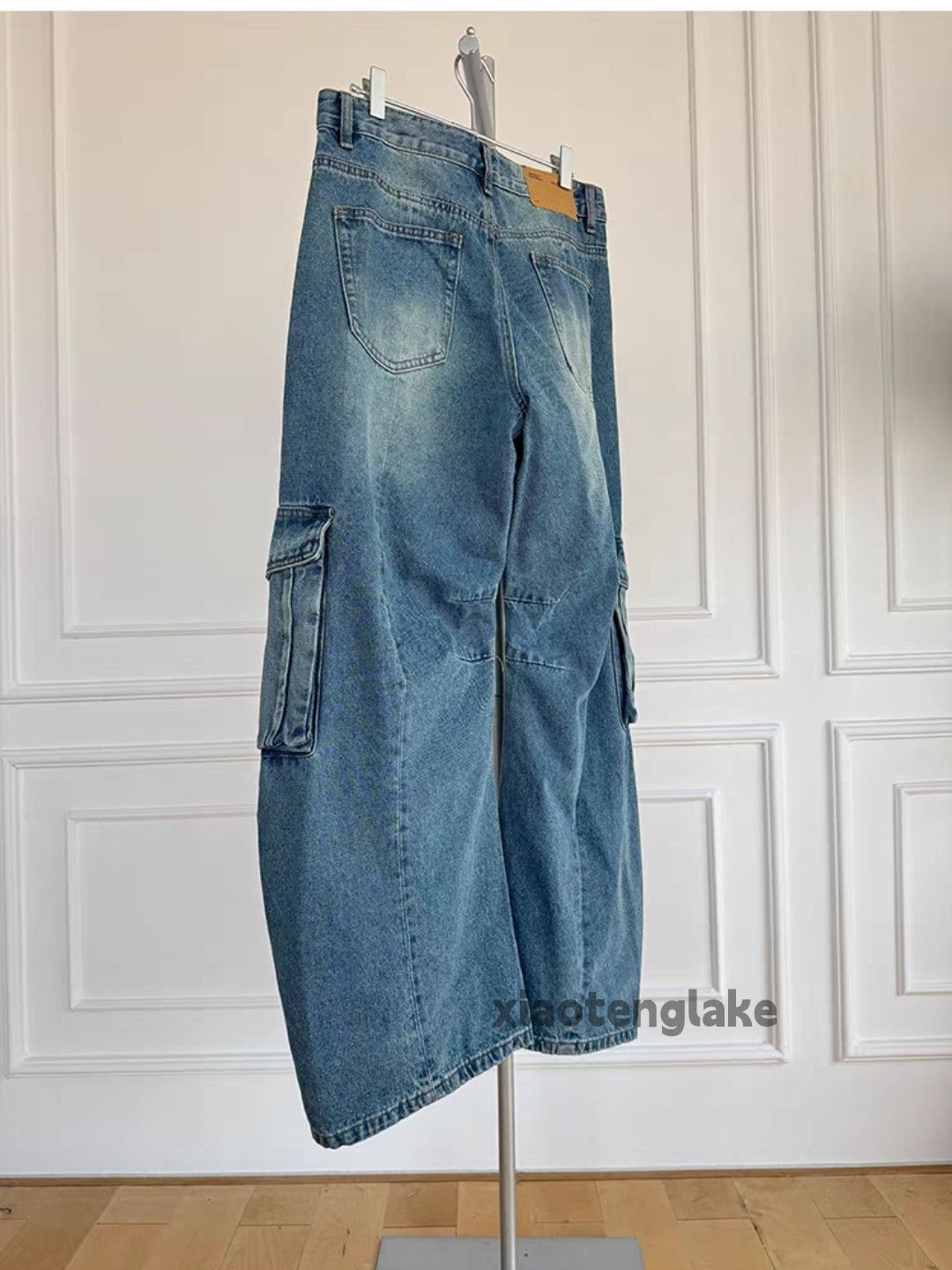 Jean xz Balenciaga rickowens style loose baggy cargo jeans Size US 33 - 2 Thumbnail