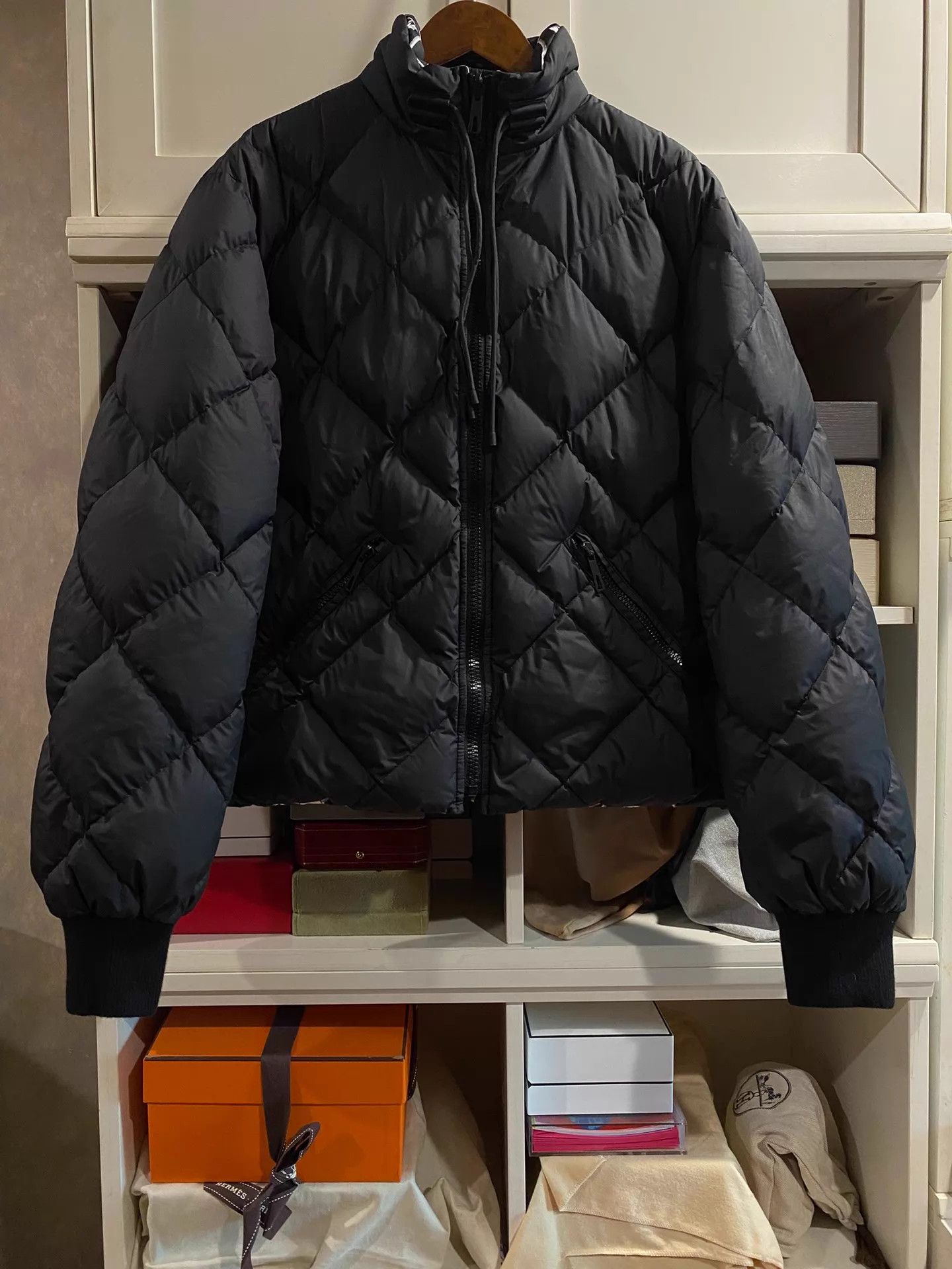Hermes Hermes Reversible Diamond Quilted Down Jacket Sz 38 Size S / US 4 / IT 40 - 1 Thumbnail
