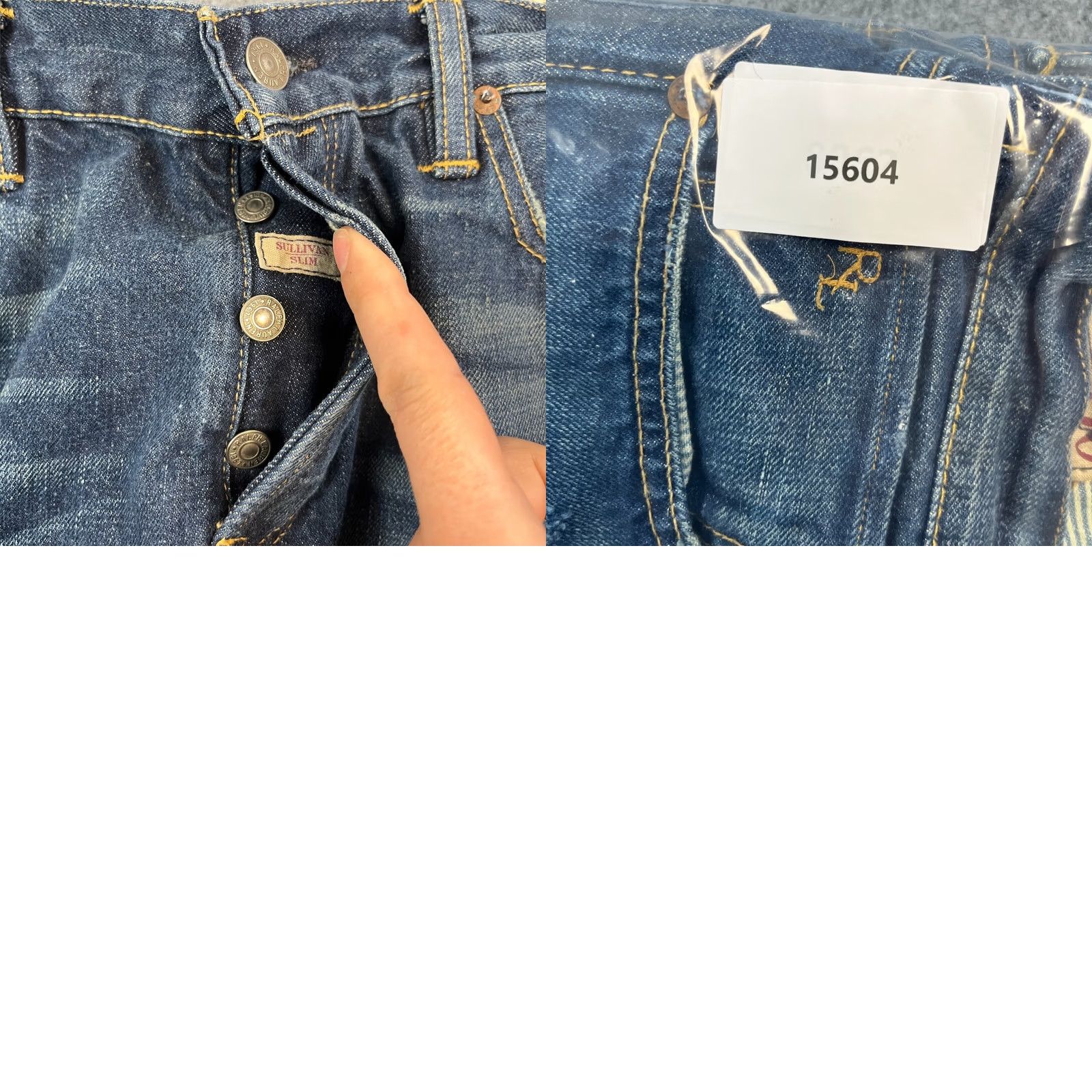Polo Ralph Lauren Polo Ralph Lauren Jeans Tapered 34 30 Dark Wash Blue Whiskering Honeycomb Men Jeans Size US S / EU 44-46 / 1 - 9 Thumbnail
