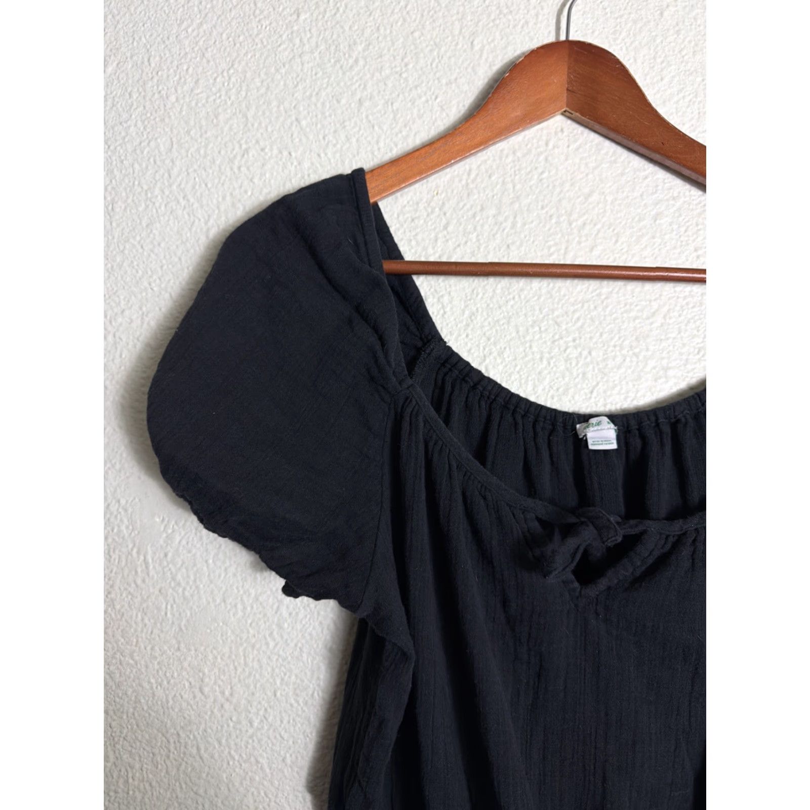 Vintage Aerie Romper Women Medium Black Tie Neck Womens Size 32" / US 10 / IT 46 - 2 Thumbnail