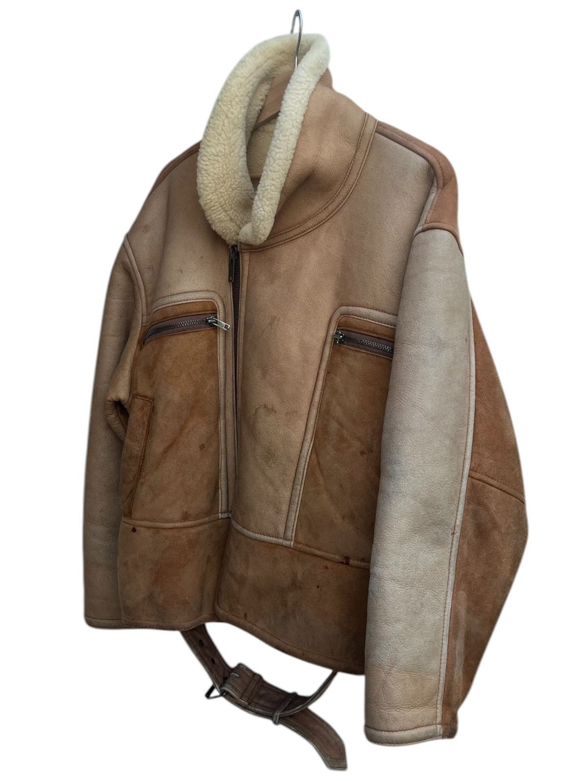 Genuine Leather × Japanese Brand × Leather Ohfesta Sheepskin Shearling Flight Jacket Size US M / EU 48-50 / 2 - 8 Thumbnail