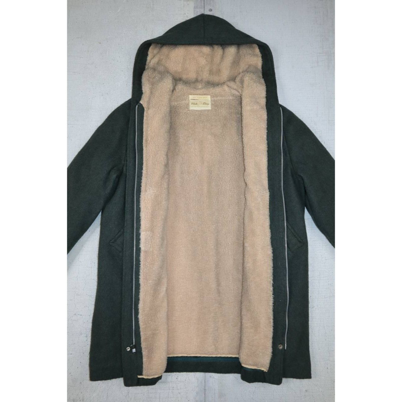 Vintage Vintage White Stag Wool Coat Women’s L Green Long Hooded Size L / US 10 / IT 46 - 4 Thumbnail