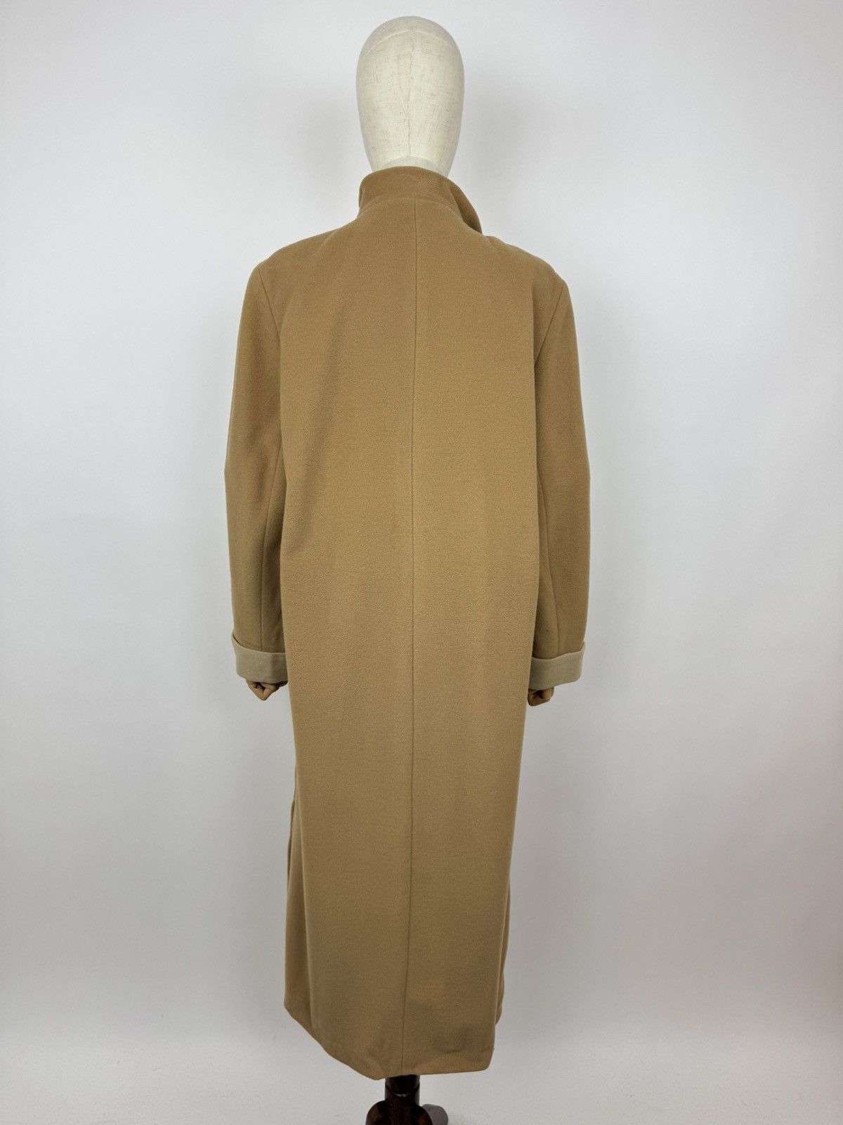 Other Delmod Wool Blend Coat Vintage Merino Velour Beige Peacoat Size S / US 4 / IT 40 - 6 Thumbnail