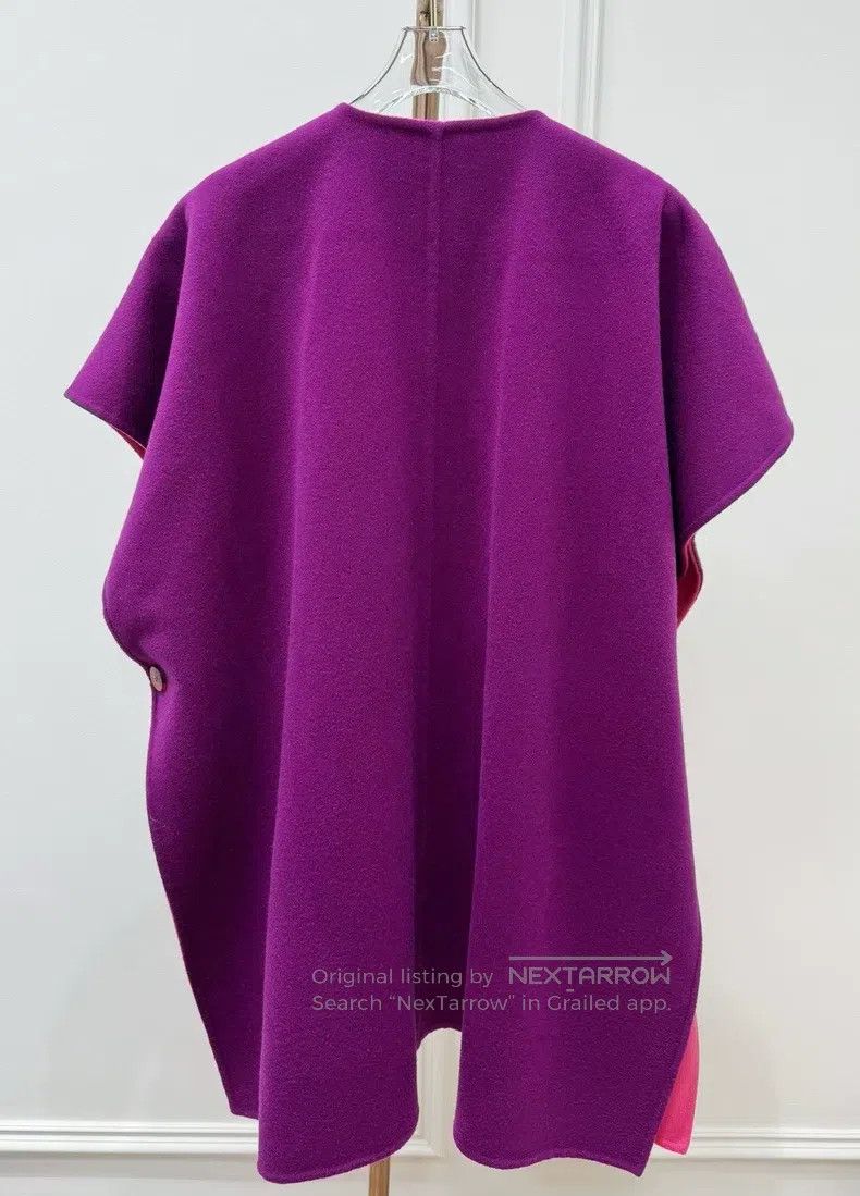 Hermes Hermes Purple and Peach Pink Double-Sided Cashmere Cloak C Size XS / US 0-2 / IT 36-38 - 2 Thumbnail