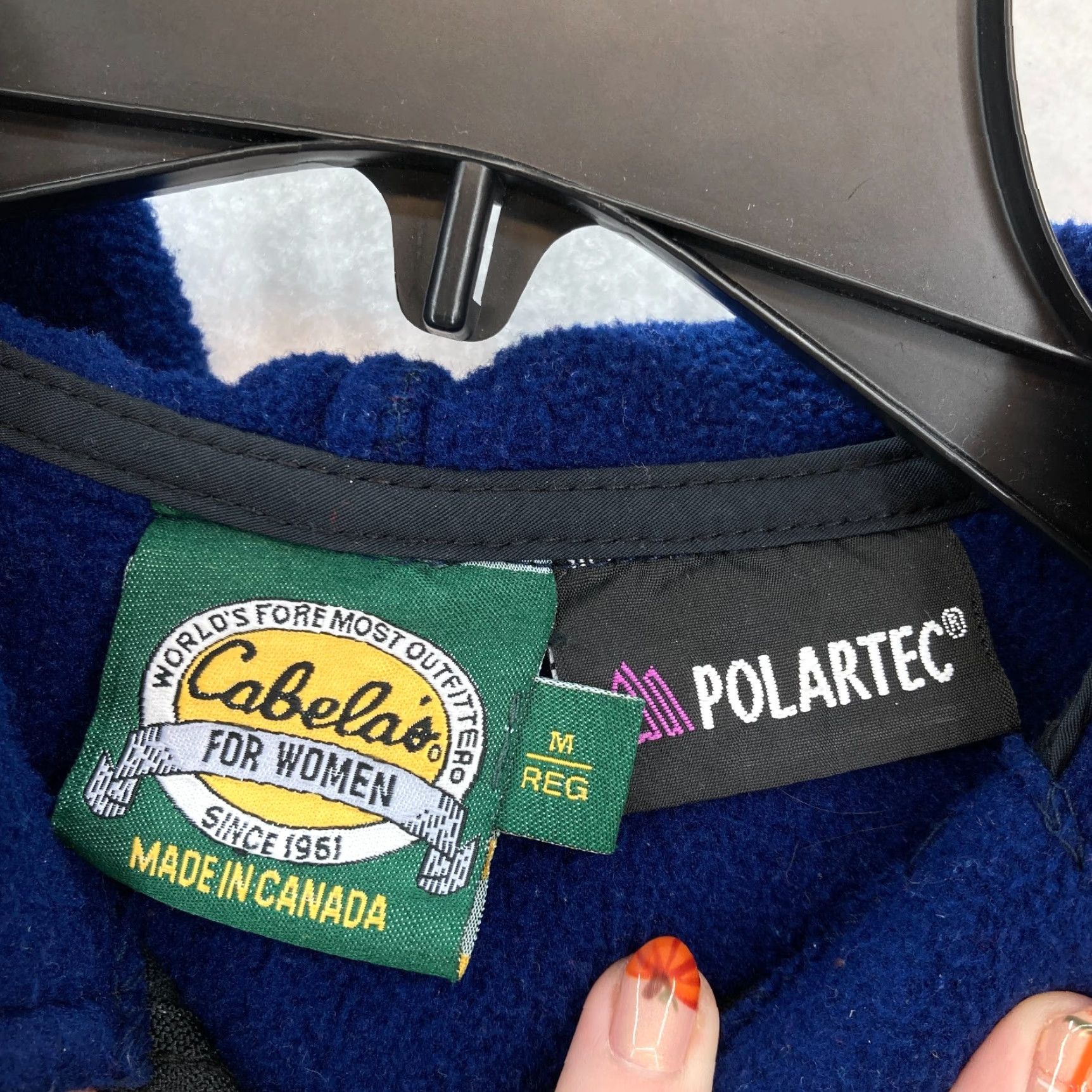 Vintage Vintage Cabela's Polartec Fleece Full Zip Jacket Women's M Blue Hooded Canada Size M / US 6-8 / IT 42-44 - 5 Thumbnail