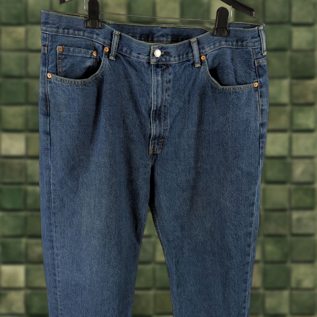 Levi's Levi's 550 Jeans Relaxed Tapered Mens 44X30 Medium Wash Denim Cotton Blue Inseam 30 Regular Mens Jeans Size US 44 / EU 60 - 1 Thumbnail