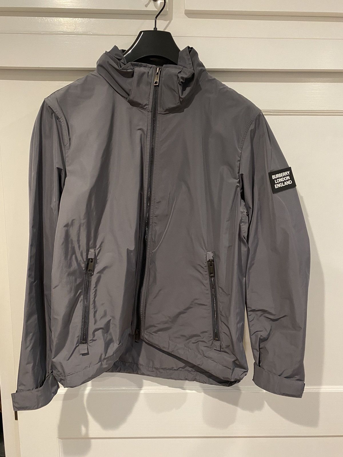 image of Burberry Heritage Raincoat Like New in Grey, Men's (Size Medium)