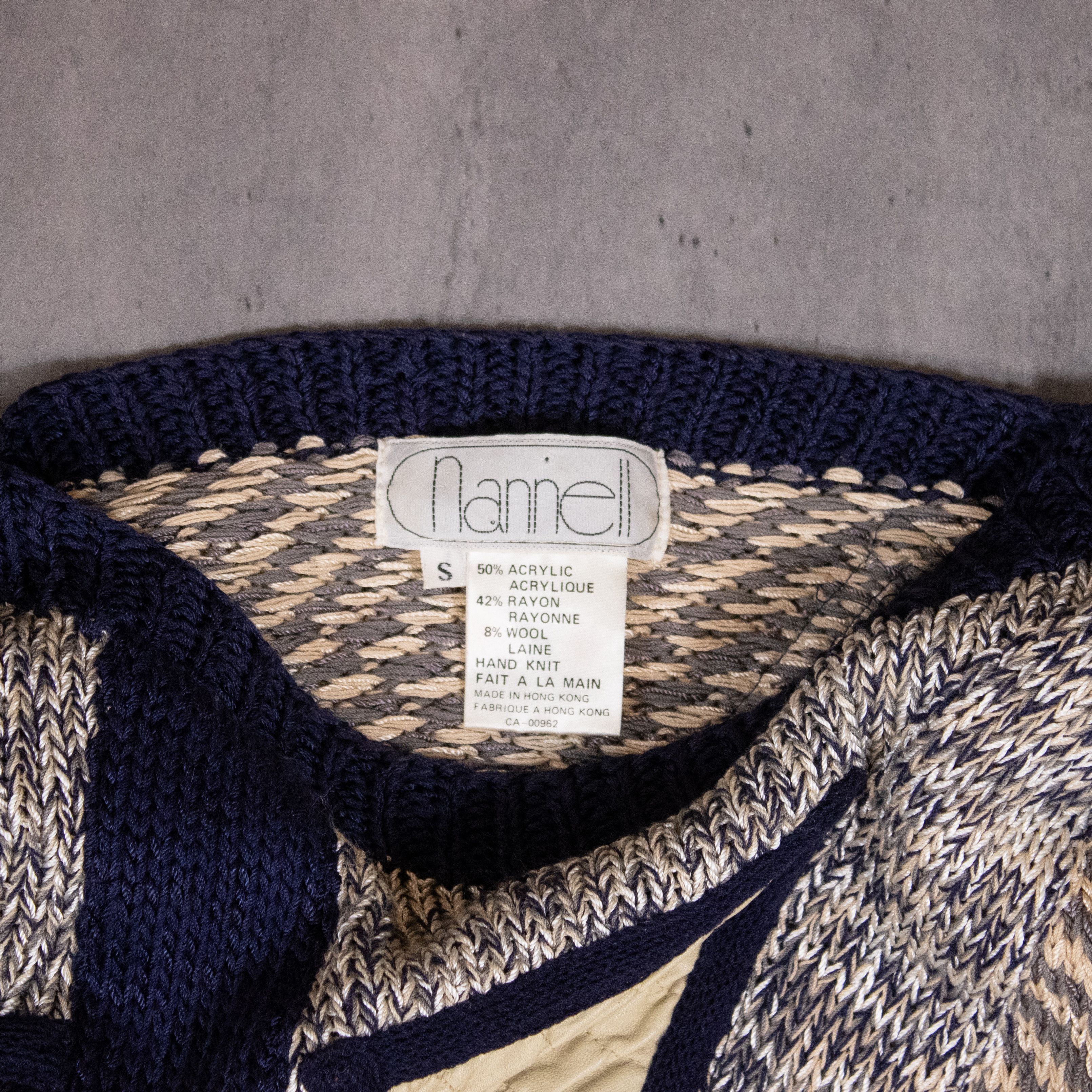 Vintage Vintage 1990's Nannel Pattern Knitted Crewneck Sweater Size US S / EU 44-46 / 1 - 6 Thumbnail