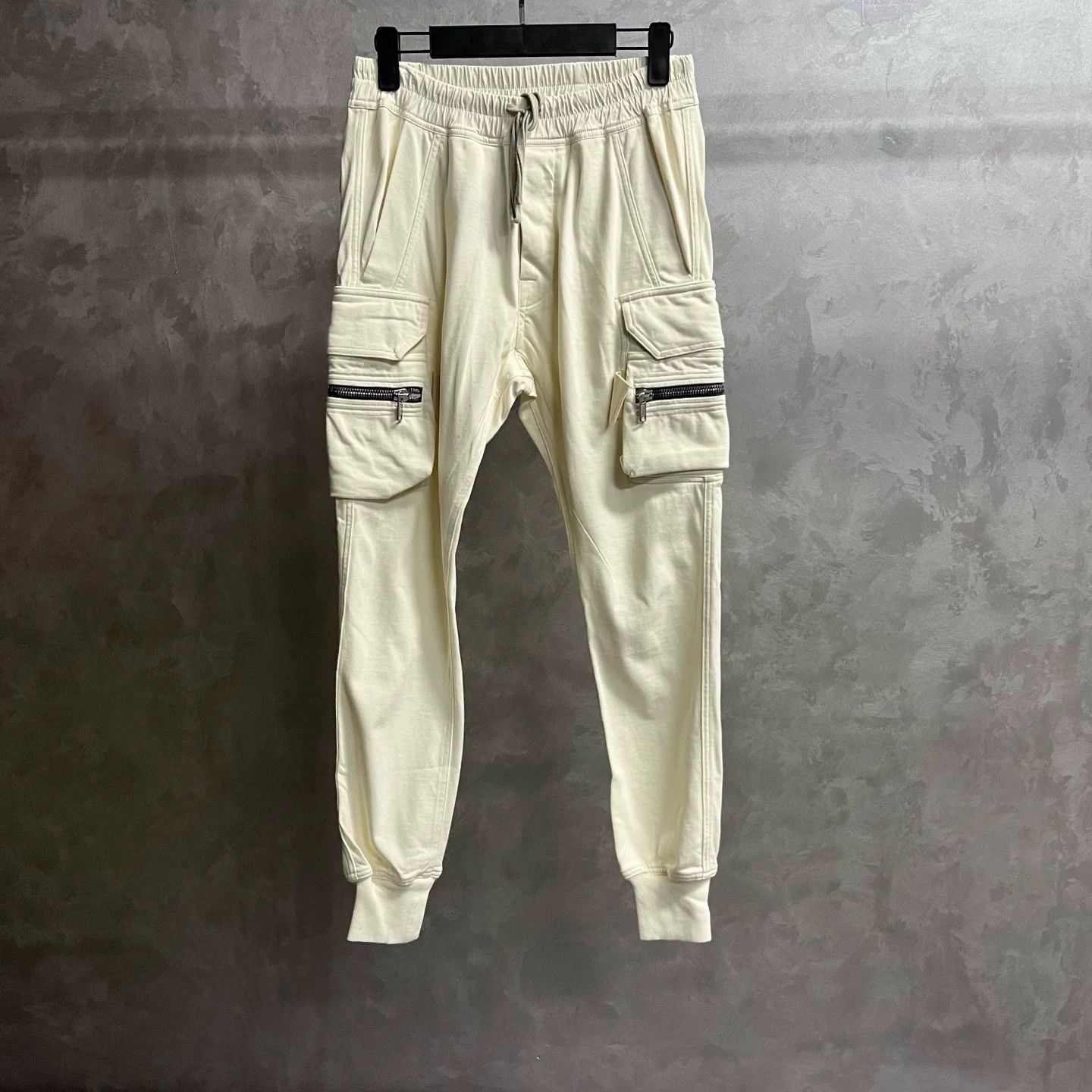 Rick Owens Rick Owens Light Gray Cargo Track Pants Size US 32 / EU 48 - 1 Thumbnail