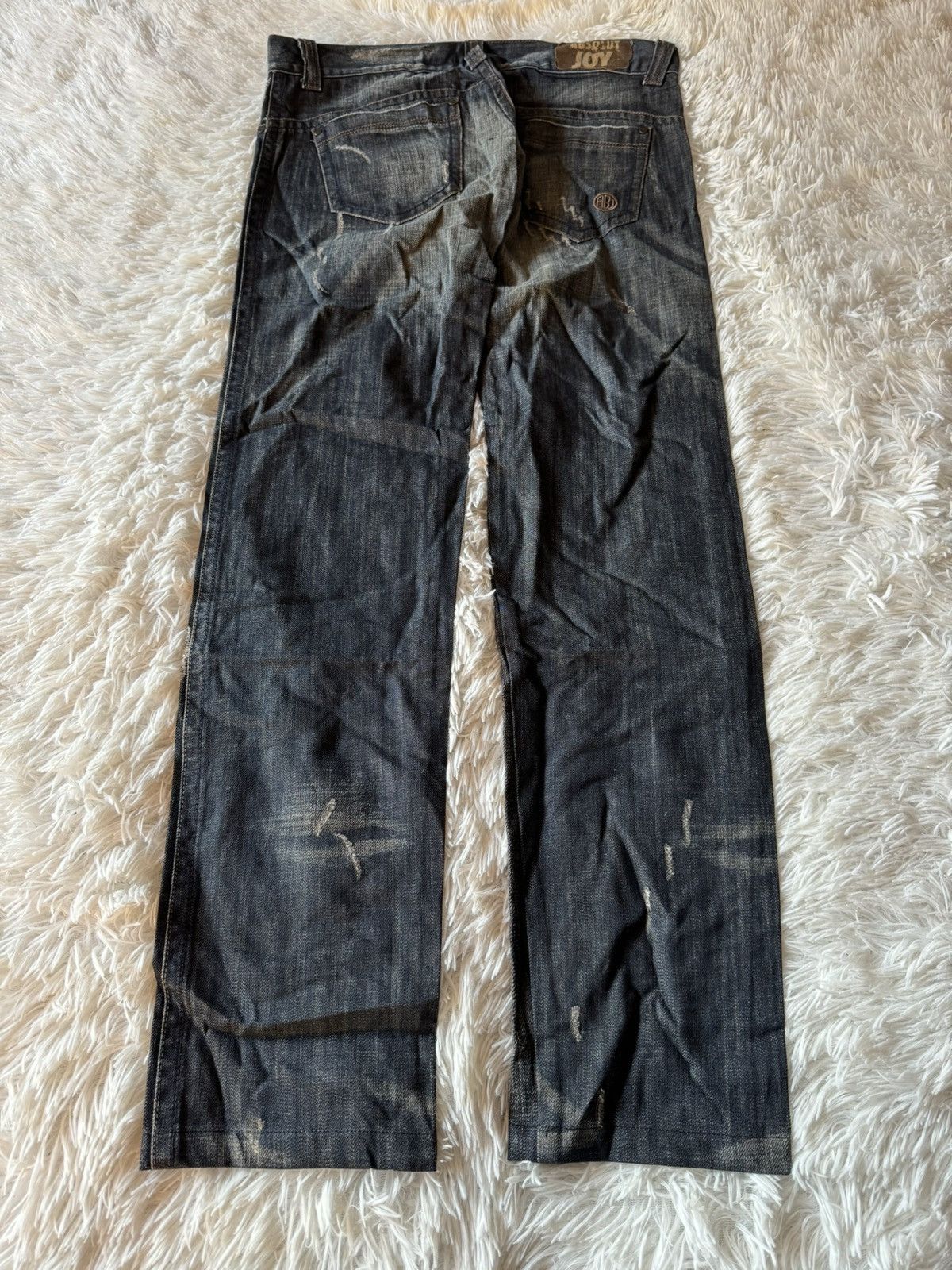 If Six Was Nine × Japanese Brand × Vintage Japanese Vintage Washed Wide Flare Distressed Denim Jeans Size US 33 - 5 Thumbnail