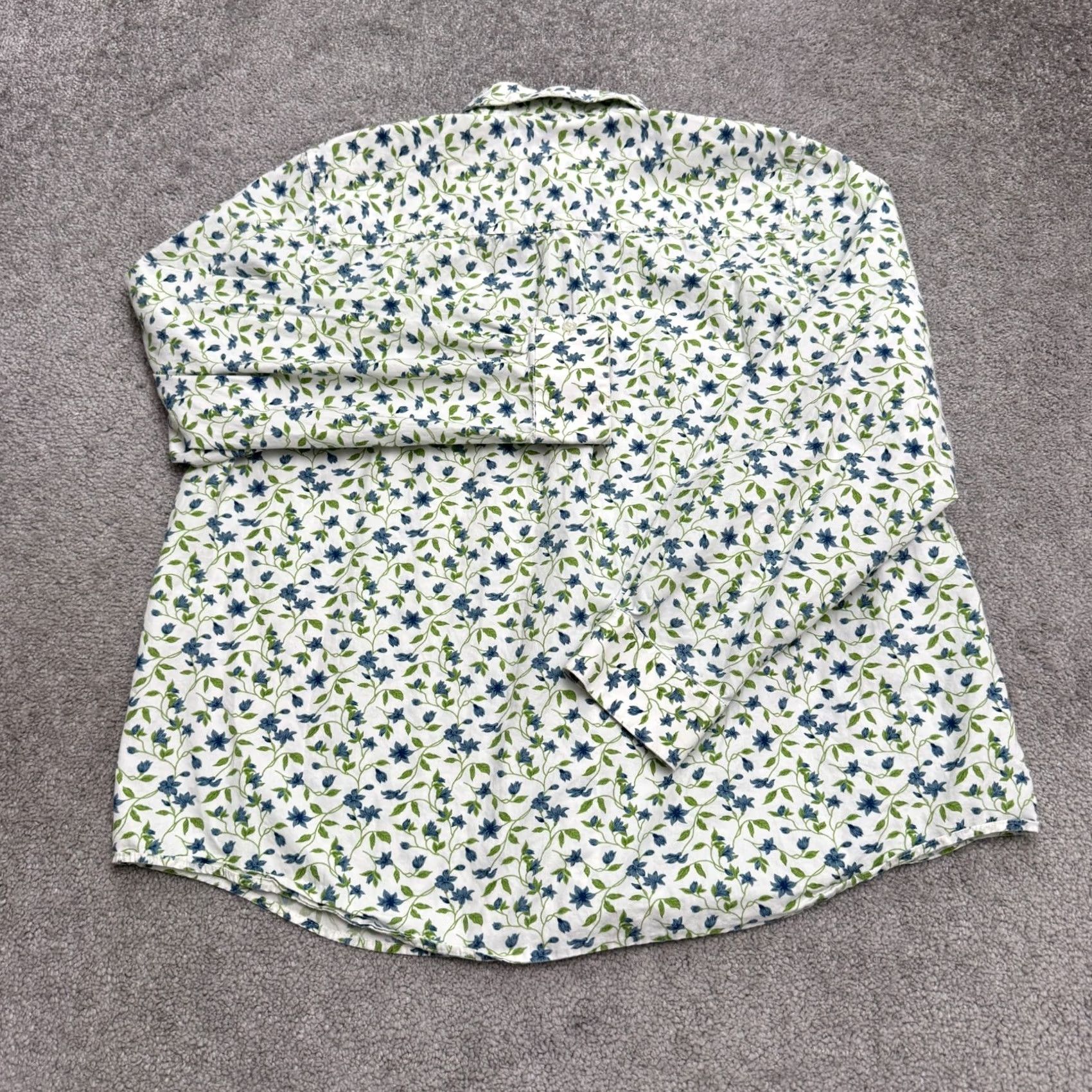 Orvis Orvis Shirt Women 18 Plus Cotton Floral Wrinkle Free Button Down Long Sleeve Top Size XXL / US 16-18 / IT 52-54 - 2 Thumbnail