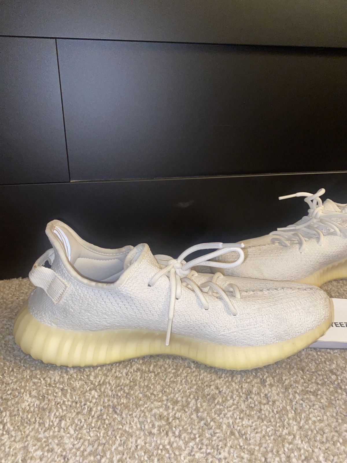 Adidas Adidas Yeezy Boost 350 V2 Cream Triple Core White Sz 12 Size US 12 / EU 45 - 5 Thumbnail