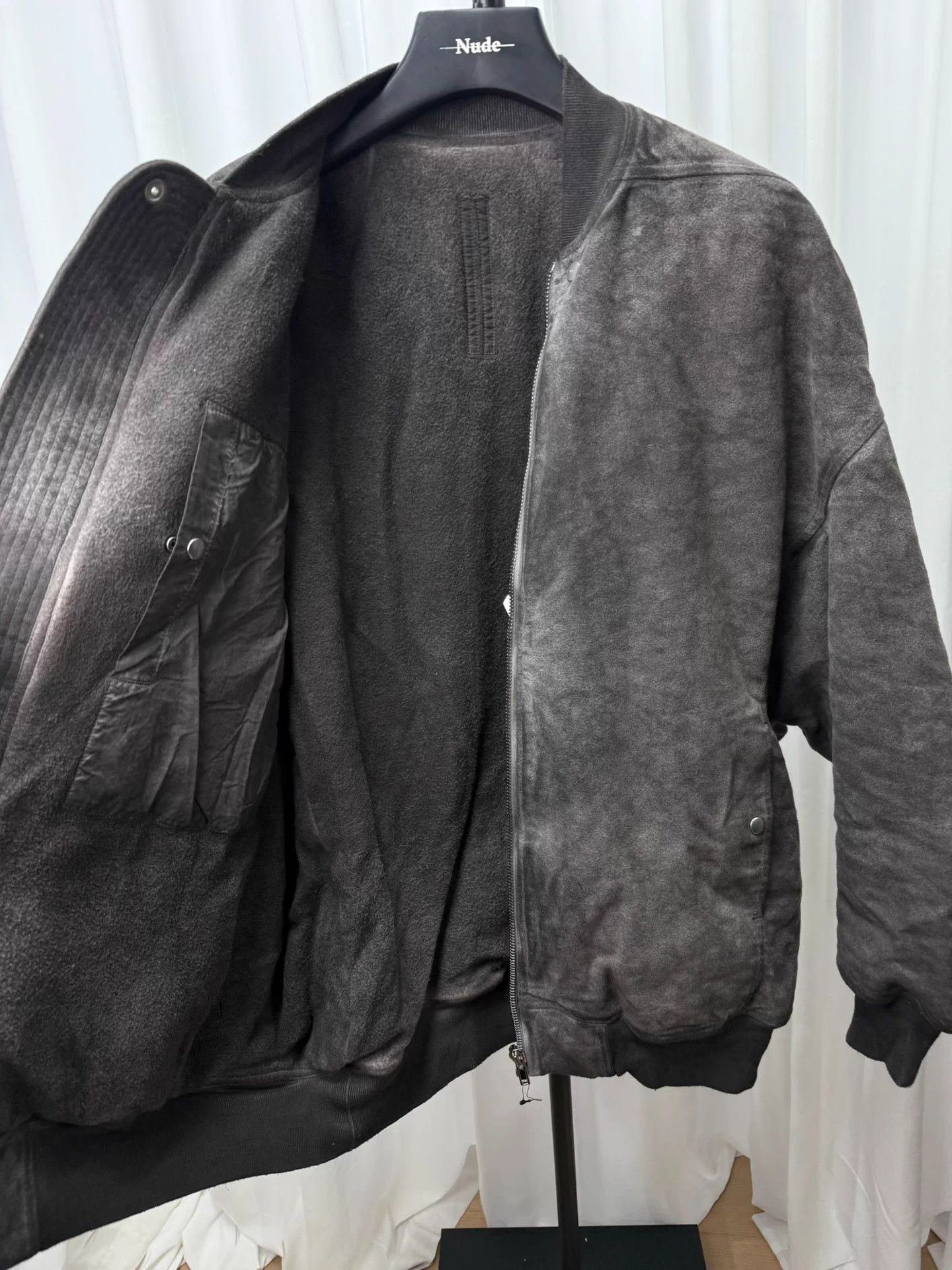 Rick Owens Drkshdw Rick Owens Suede Batwing Sleeve Jacket Size US XS / EU 42 / 0 - 5 Thumbnail