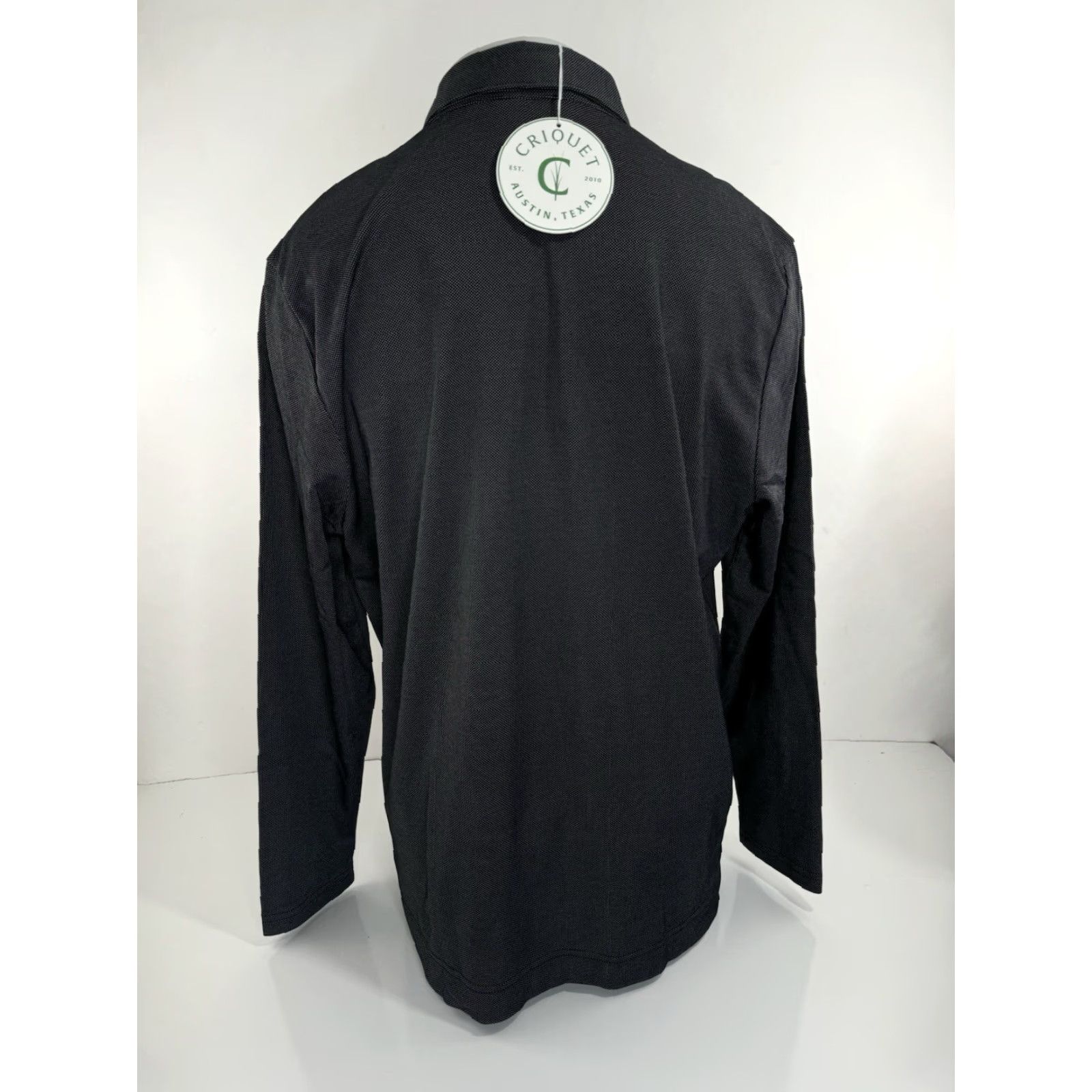 Vintage CRIQUET Rugby Polo Shirt - Embroidered Microdot XL Knit Knitwear - Black/White - NEW w TAG - Men’s Polo Shirt Size US XL / EU 56 / 4 - 4 Thumbnail