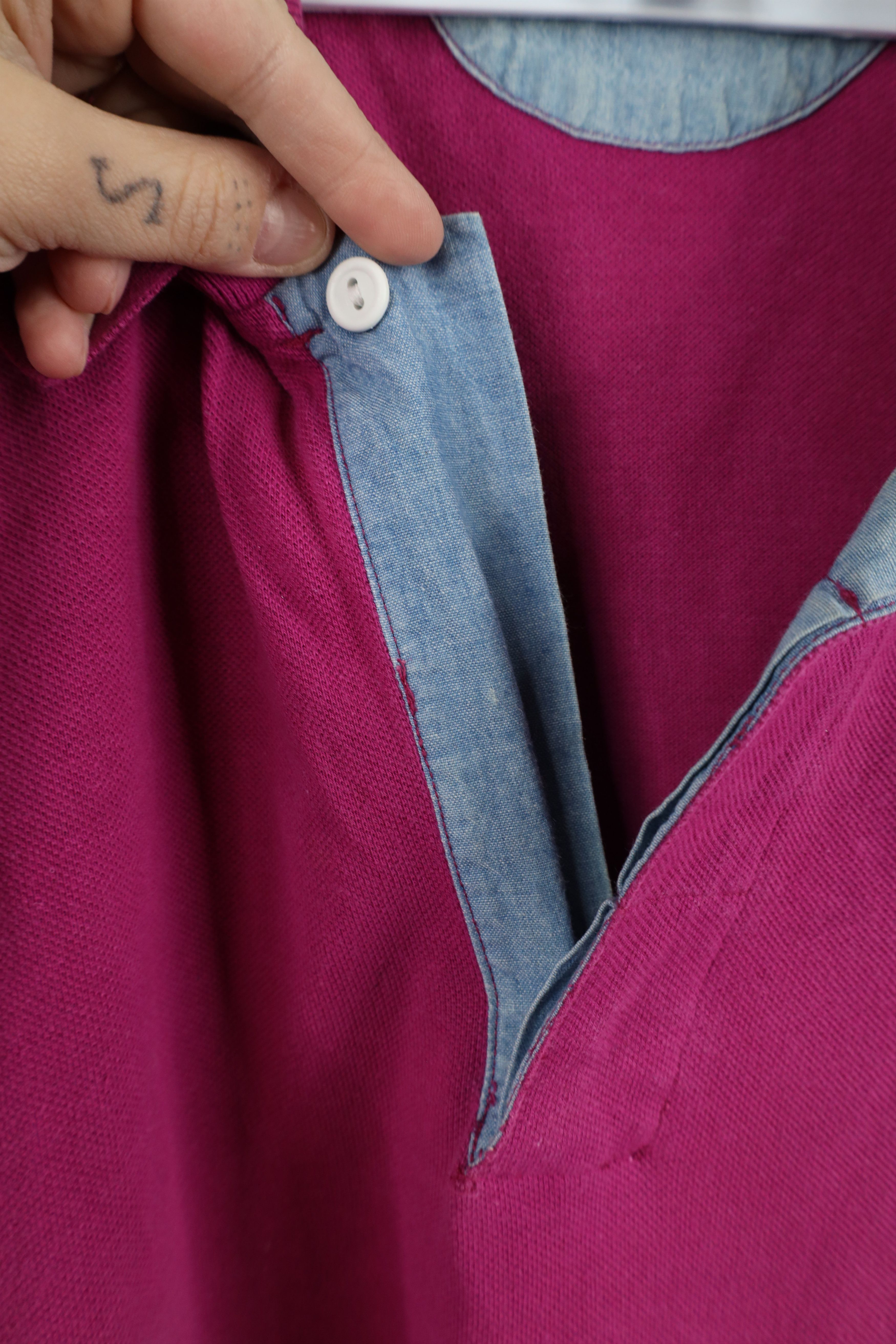 Ralph Lauren × Vintage Vintage 90s Chaps Ralph Lauren Crest Polo Shirt Pink USA Size US XL / EU 56 / 4 - 8 Thumbnail