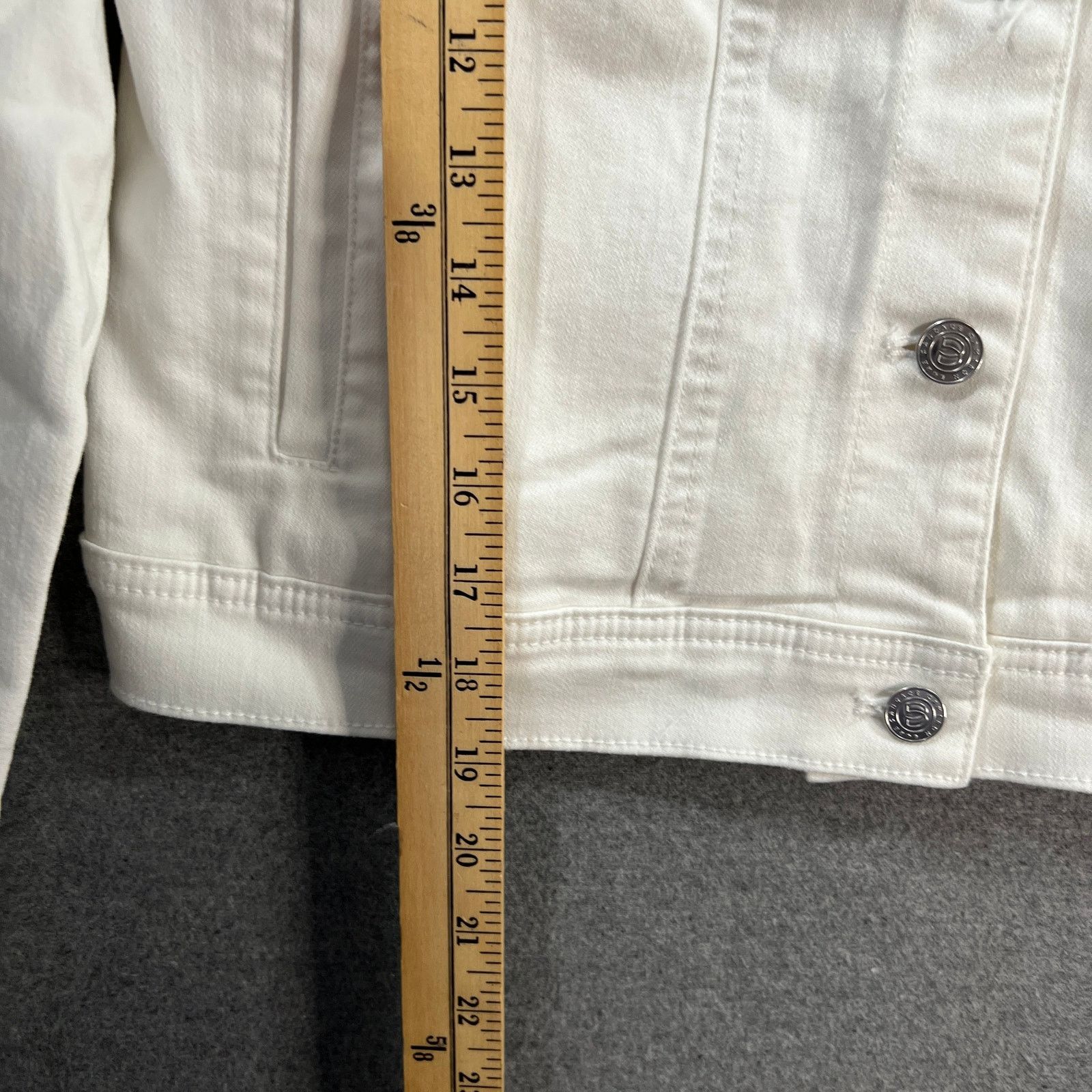 Other Candace Cameron Bure Puff-Sleeve White Denim Size XXS / US 00 / IT 34 - 4 Thumbnail