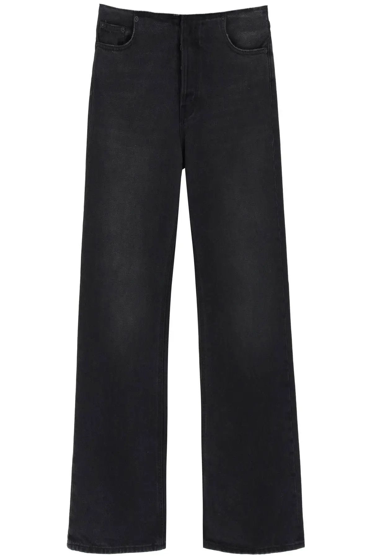 image of Haikure O1S22I1N0524 Korea Loose Flared Jeans In Black, Women's (Size 26)