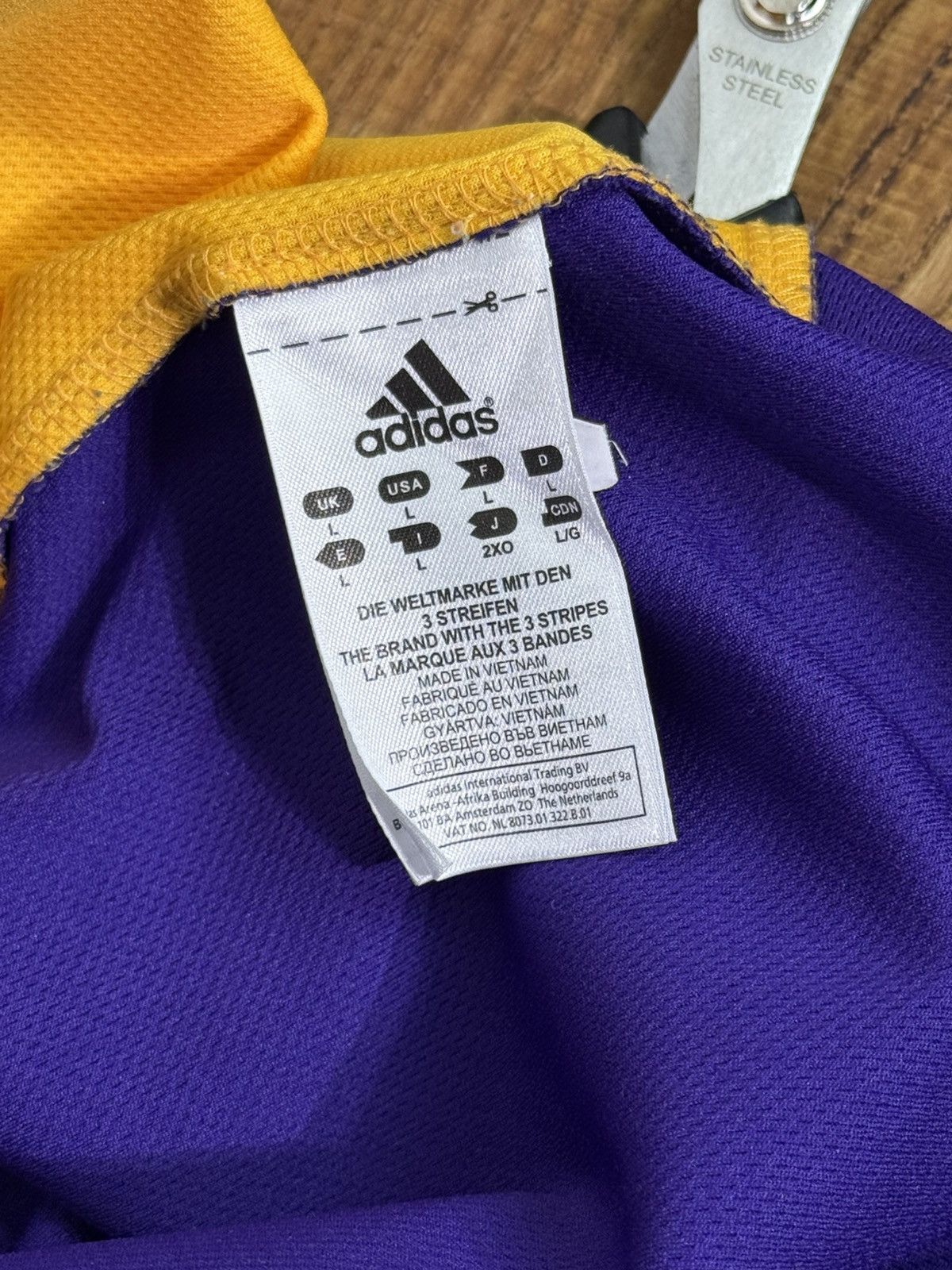 Adidas Adidas La Lakers 2013/14 Away Kobe Bryant #24 Nba Jersey L Size US L / EU 52-54 / 3 - 8 Thumbnail