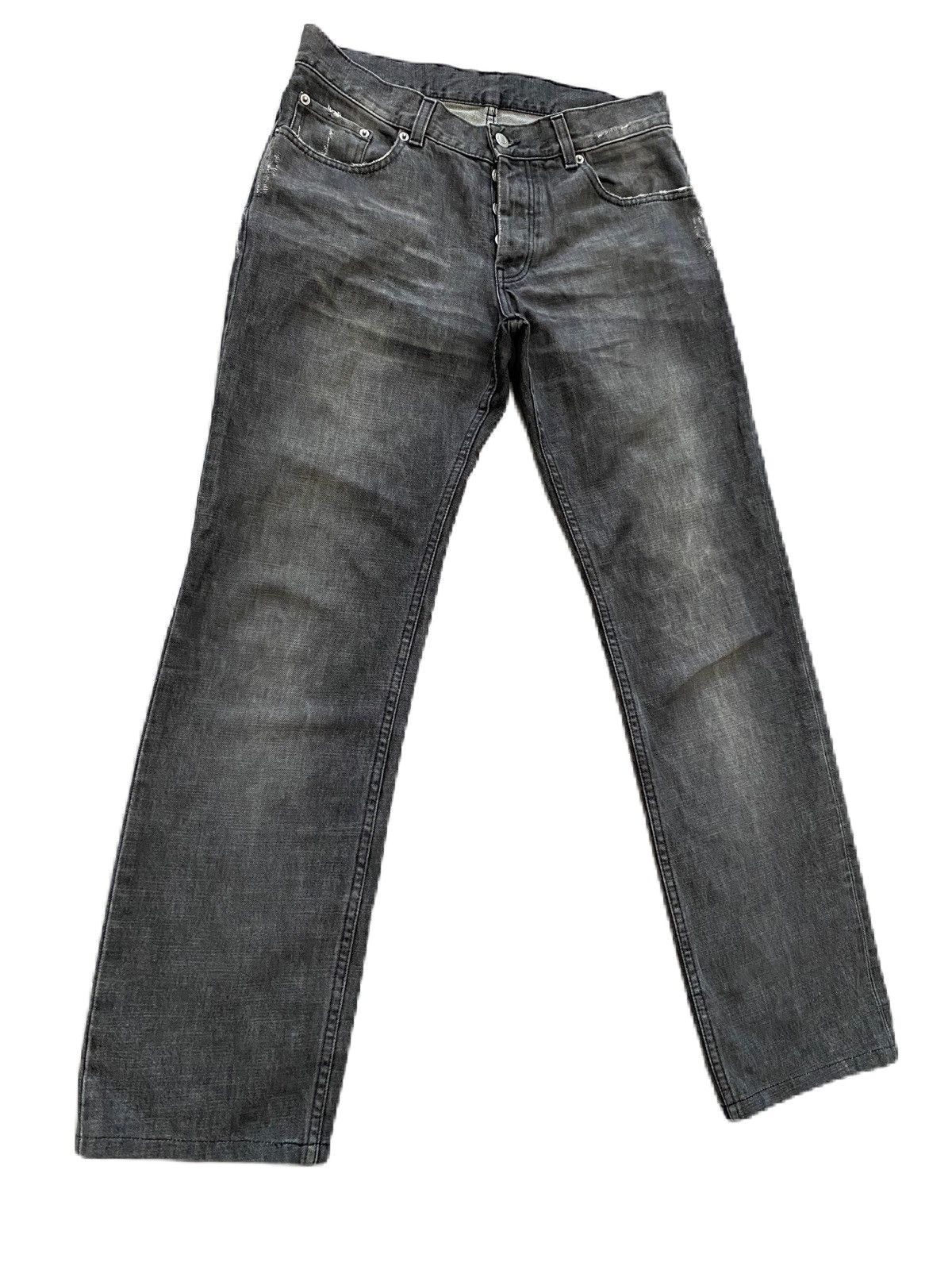 Helmut Lang last drop & binding HELMUT LANG FADED BLACK DENIM LOW WAIST Size US 32 / EU 48 - 4 Thumbnail