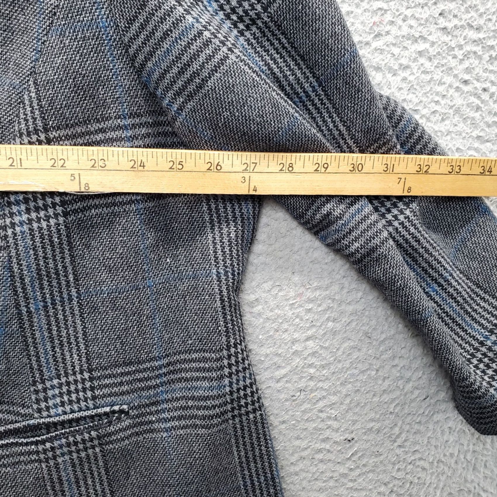 Vintage Jessica London Blazer Jacket Womens 26 Multi Plaid Wool Blend Single Breasted Blazer Jacket Size 4XL / US 24-26 - 4 Thumbnail