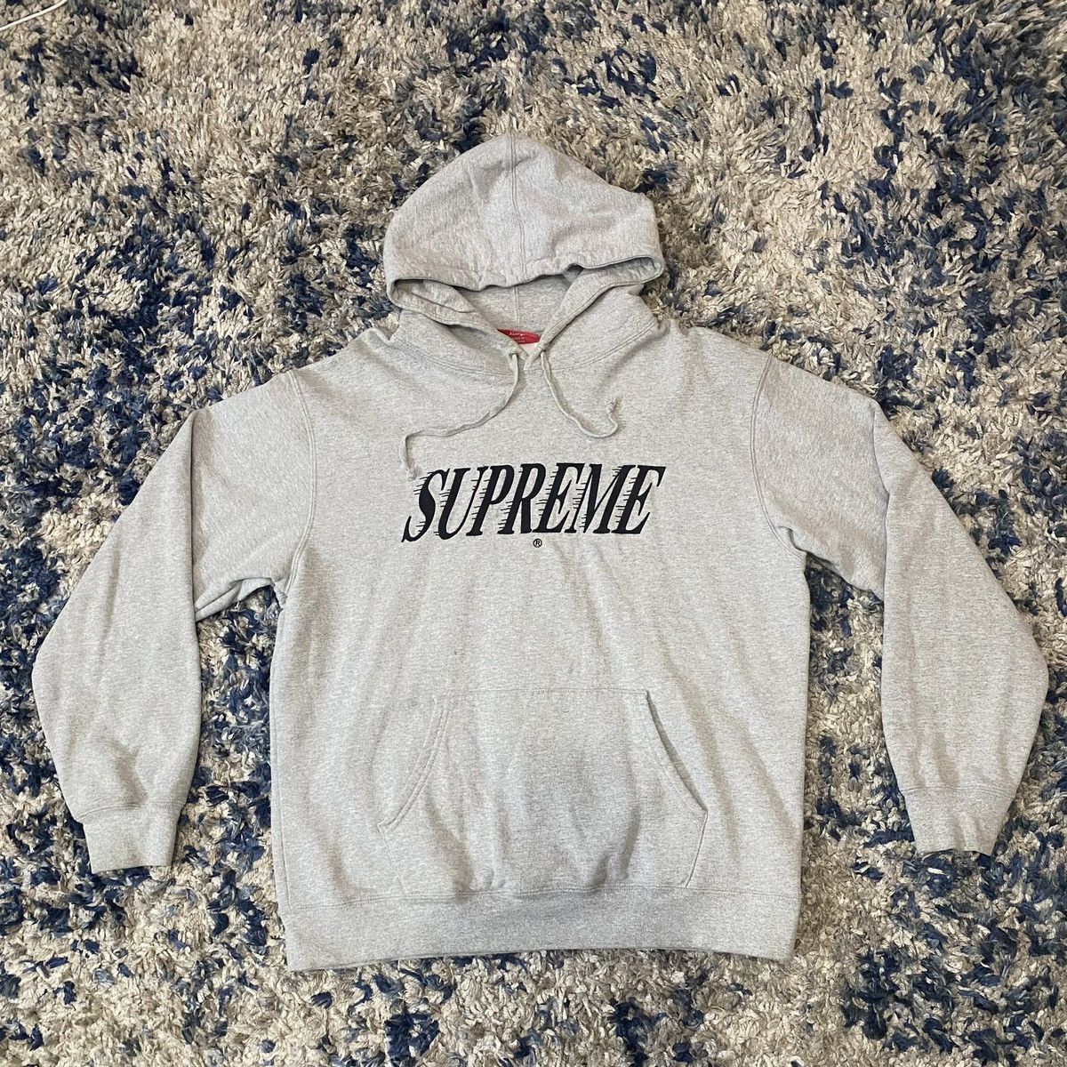 image of Supreme Motion Logo Hoodie in Grey, Men's (Size XL)