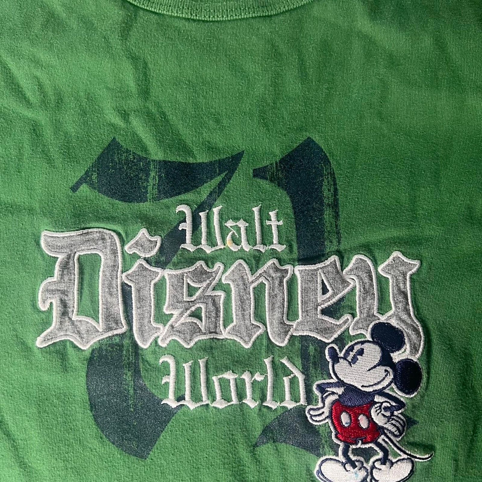 Disney Disneyland mickey mouse green t shirt Size US M / EU 48-50 / 2 - 2 Thumbnail