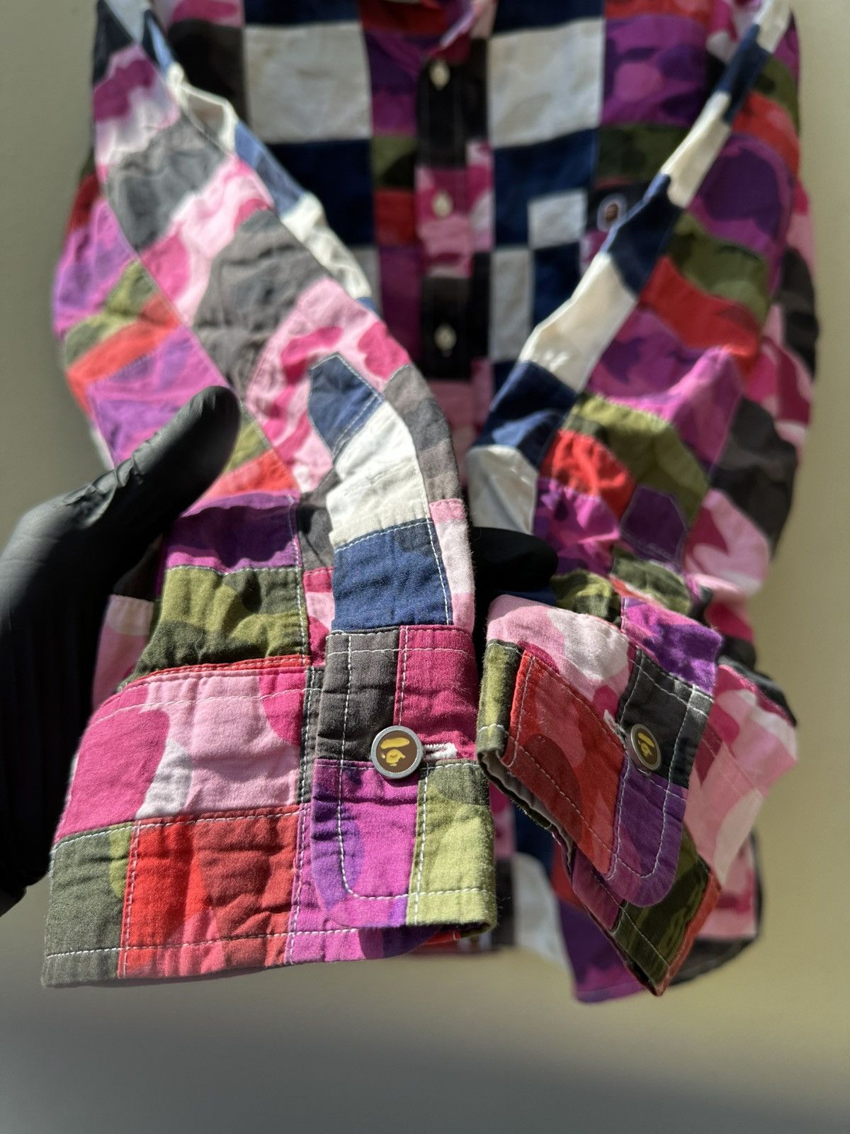 Bape Color Camo Patchwork Button Up Shirt Size US M / EU 48-50 / 2 - 5 Thumbnail