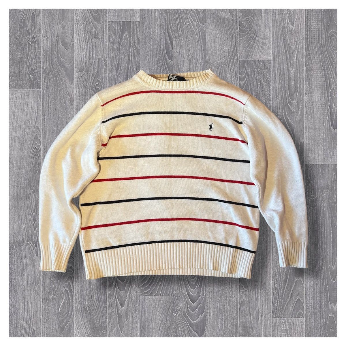 Polo Ralph Lauren Ralph Lauren Polo Sweater Men’s Size L Red & Navy Stripes Size US L / EU 52-54 / 3 - 1 Thumbnail