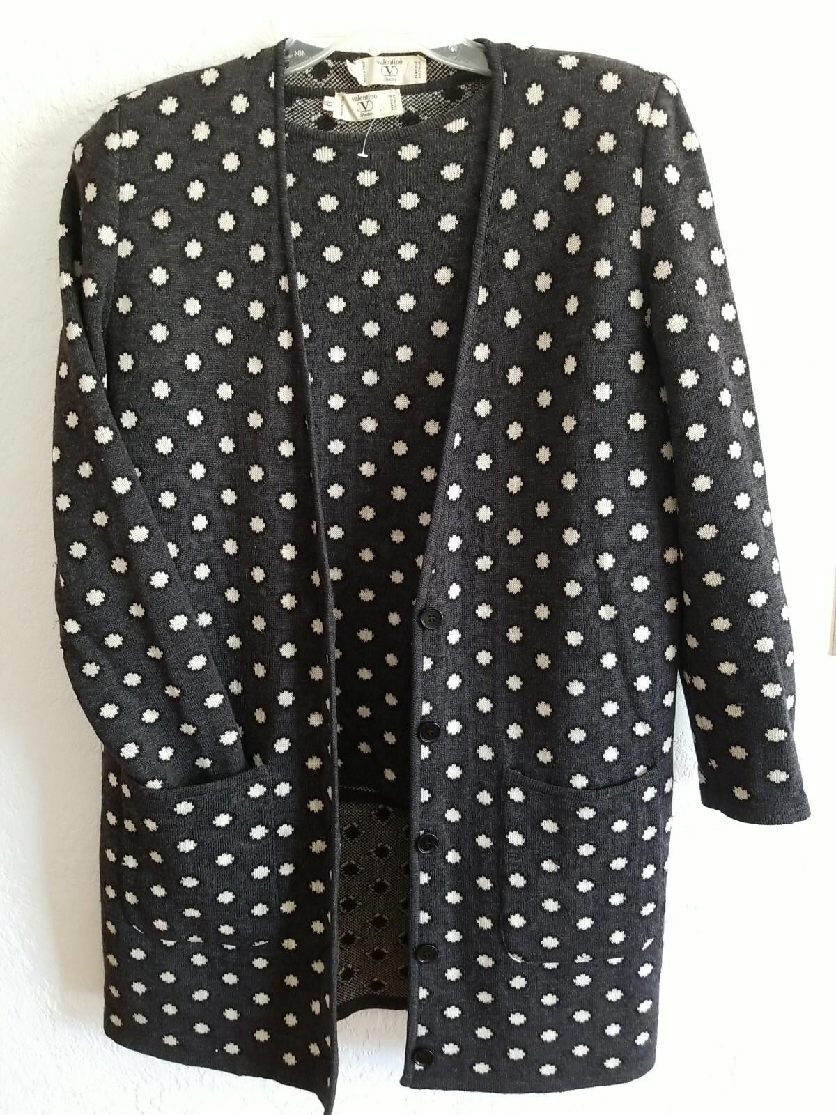 Valentino Valentino Womens Wool Cardigan Sweater Set Sz M Soft ITALY Size M / US 6-8 / IT 42-44 - 2 Thumbnail