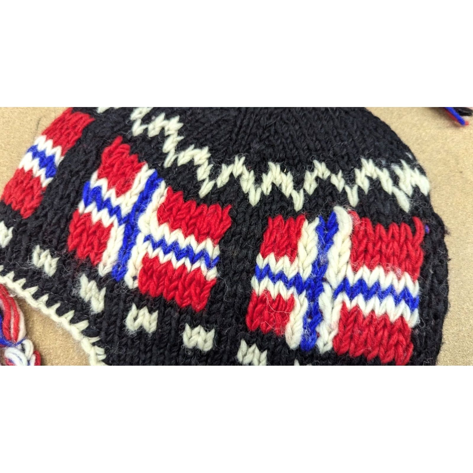Vintage VINTAGE not? Handmade Wool Beanie Hat One Size Lined Ear Cover Thermal Warm Chin Strap Size ONE SIZE - 4 Thumbnail