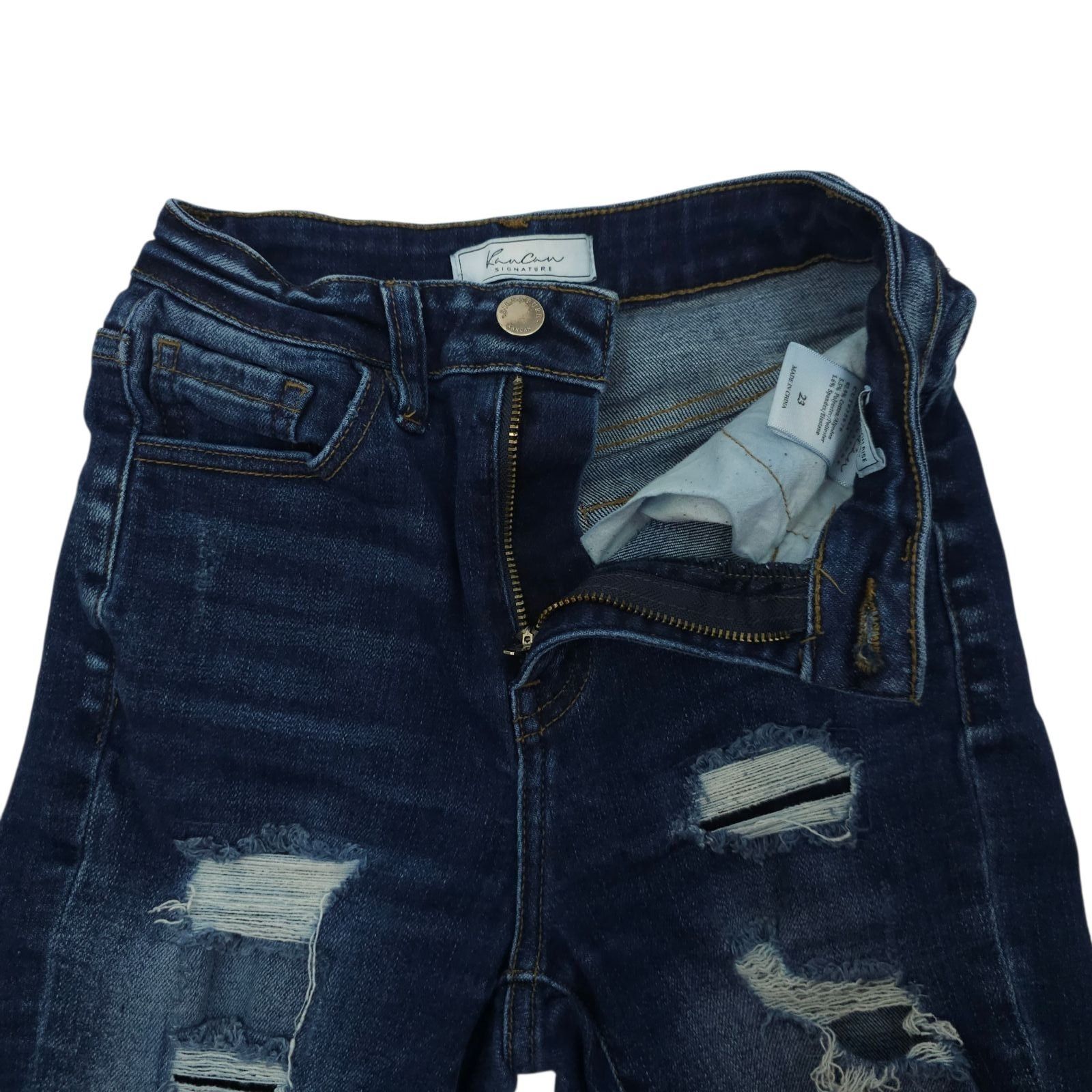 Kancan USA KanCan Distressed Jeans Size 23 Ultra High Rise Ankle Skinny Size 23" - 9 Thumbnail