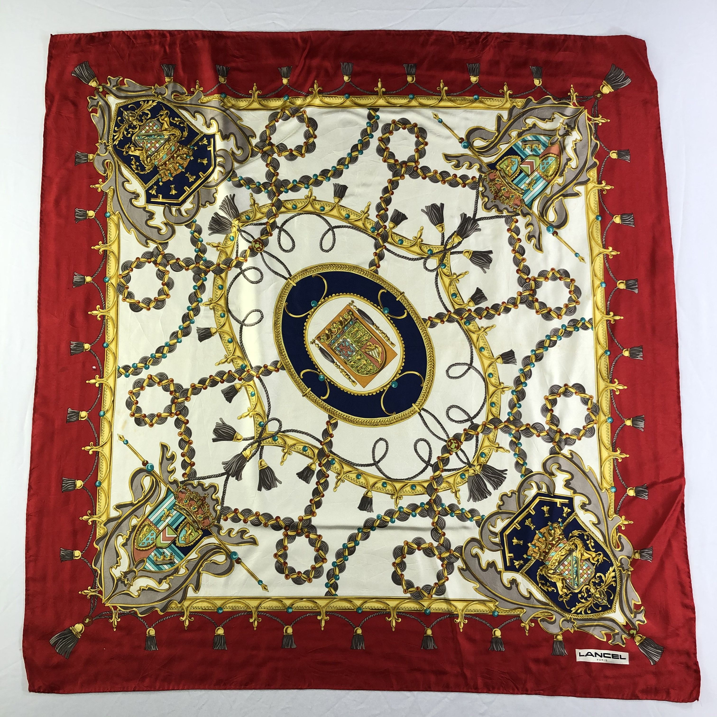 Lancel × Vintage Vintage Lancel Silk Scarf Size ONE SIZE - 2 Thumbnail