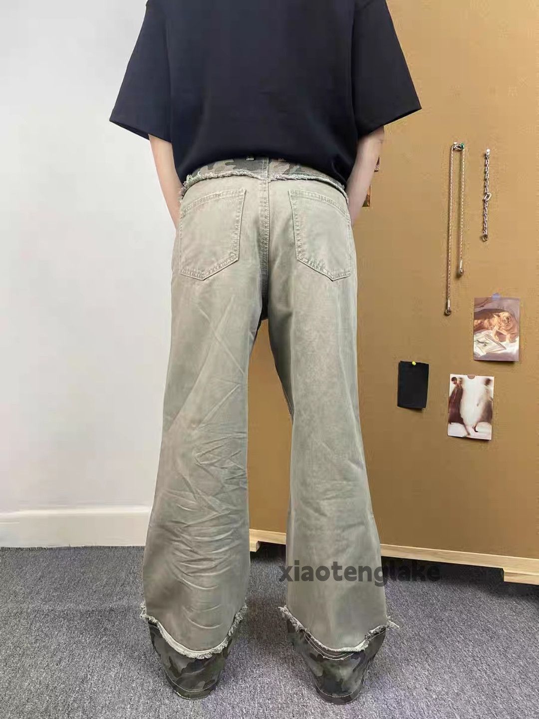 Designer × Japanese Brand × Vintage washed faded cleanfit yuppie carpenter flared pants Size US 32 / EU 48 - 4 Thumbnail