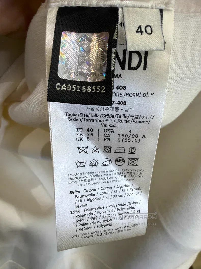 Fendi Fendi White Embroidered Sweatshirt Size XS / US 0-2 / IT 36-38 - 5 Thumbnail