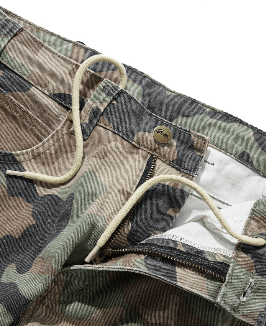 Butter Goods BUTTER Weathergear Denim Jeans, Woodland Camo Size US 36 / EU 52 - 6 Thumbnail