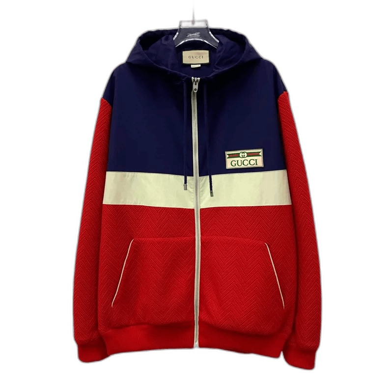 Gucci Gucci Color Block Embroidered Wool Hoodie Size L / US 10 / IT 46 - 1 Thumbnail