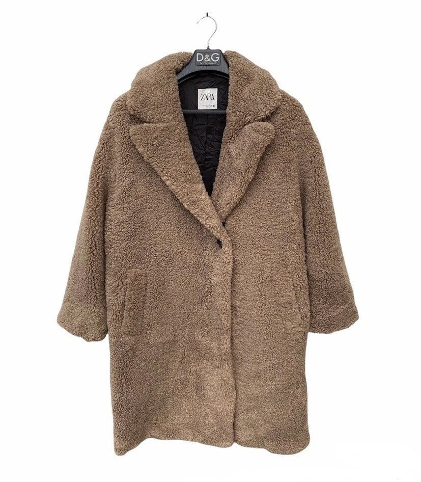Japanese Brand × Vintage × Zara Vintage Zara Sherpa Fleece Coat Jacket Size US L / EU 52-54 / 3 - 1 Thumbnail