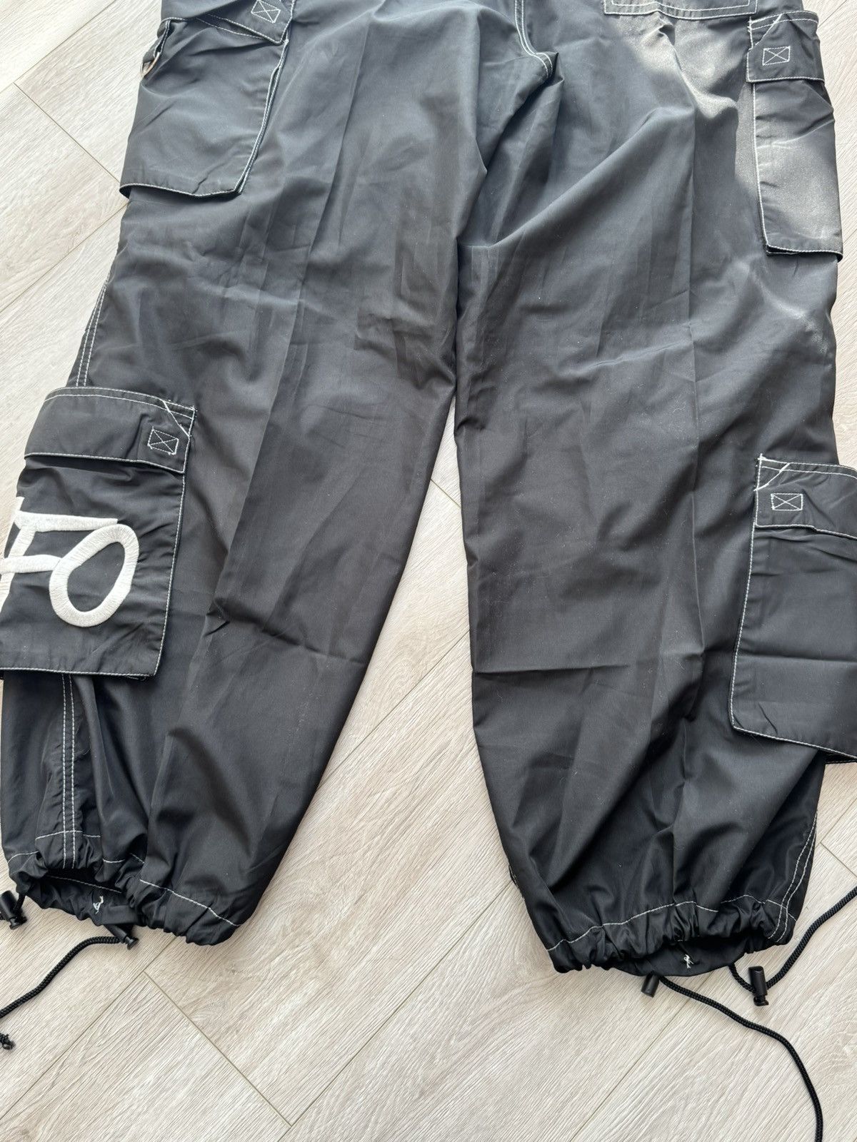 Japanese Brand Vintage UFO Bondage Parachute Black Cargo Pants Size US 32 / EU 48 - 11 Thumbnail