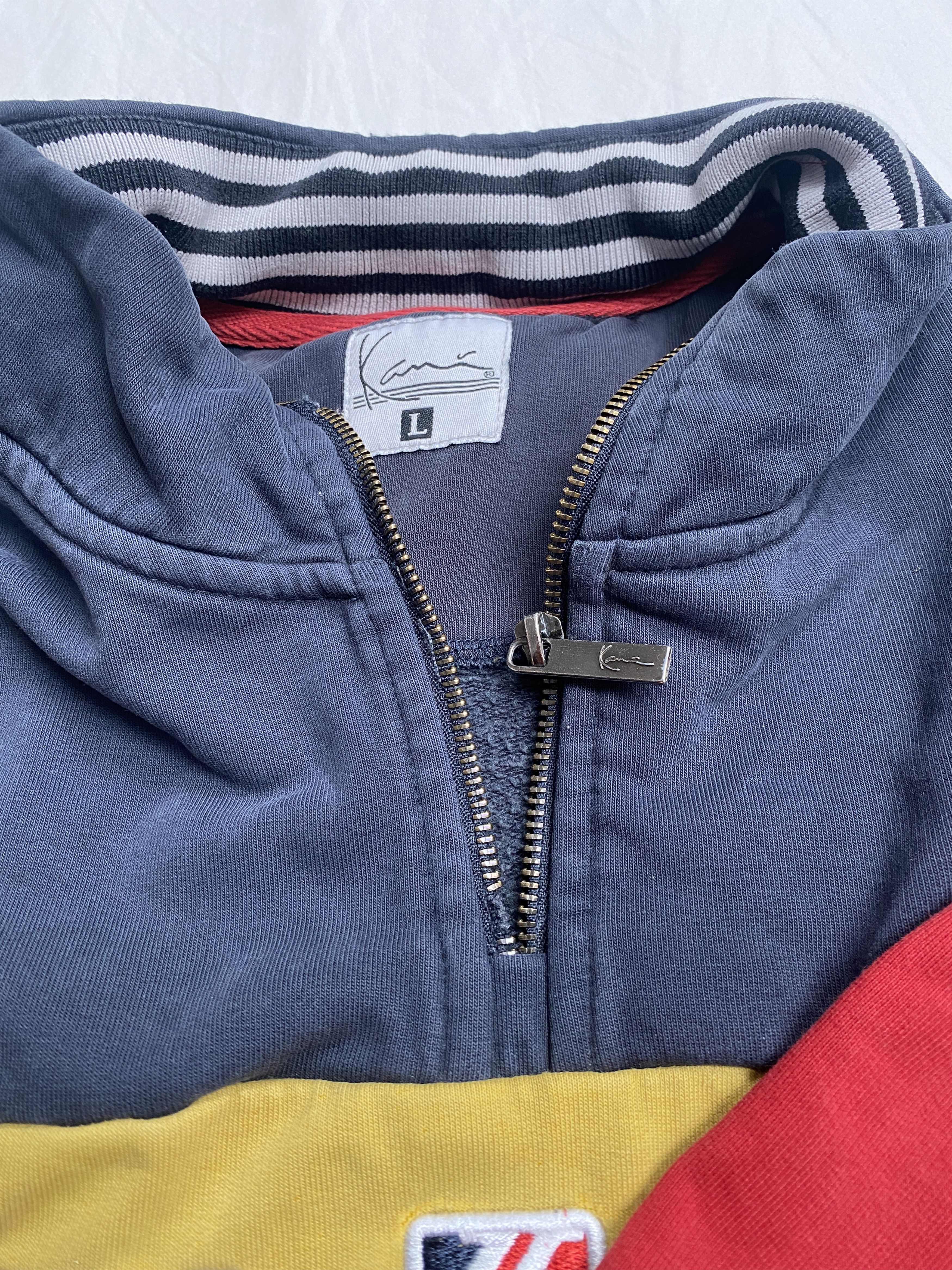 Karl Kani Karl Kani big logo quarter zip sweatshirt crewneck skate rap Size US L / EU 52-54 / 3 - 7 Thumbnail