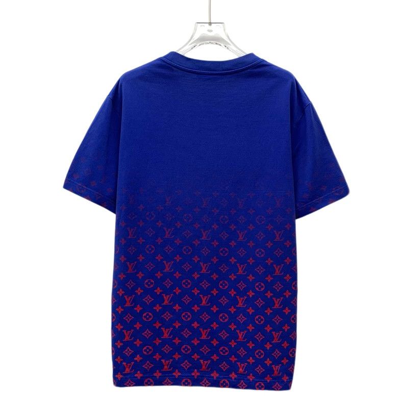 Louis Vuitton Louis Vuitton Dark blue logo cotton crewneck short sleeve Size US XL / EU 56 / 4 - 2 Thumbnail