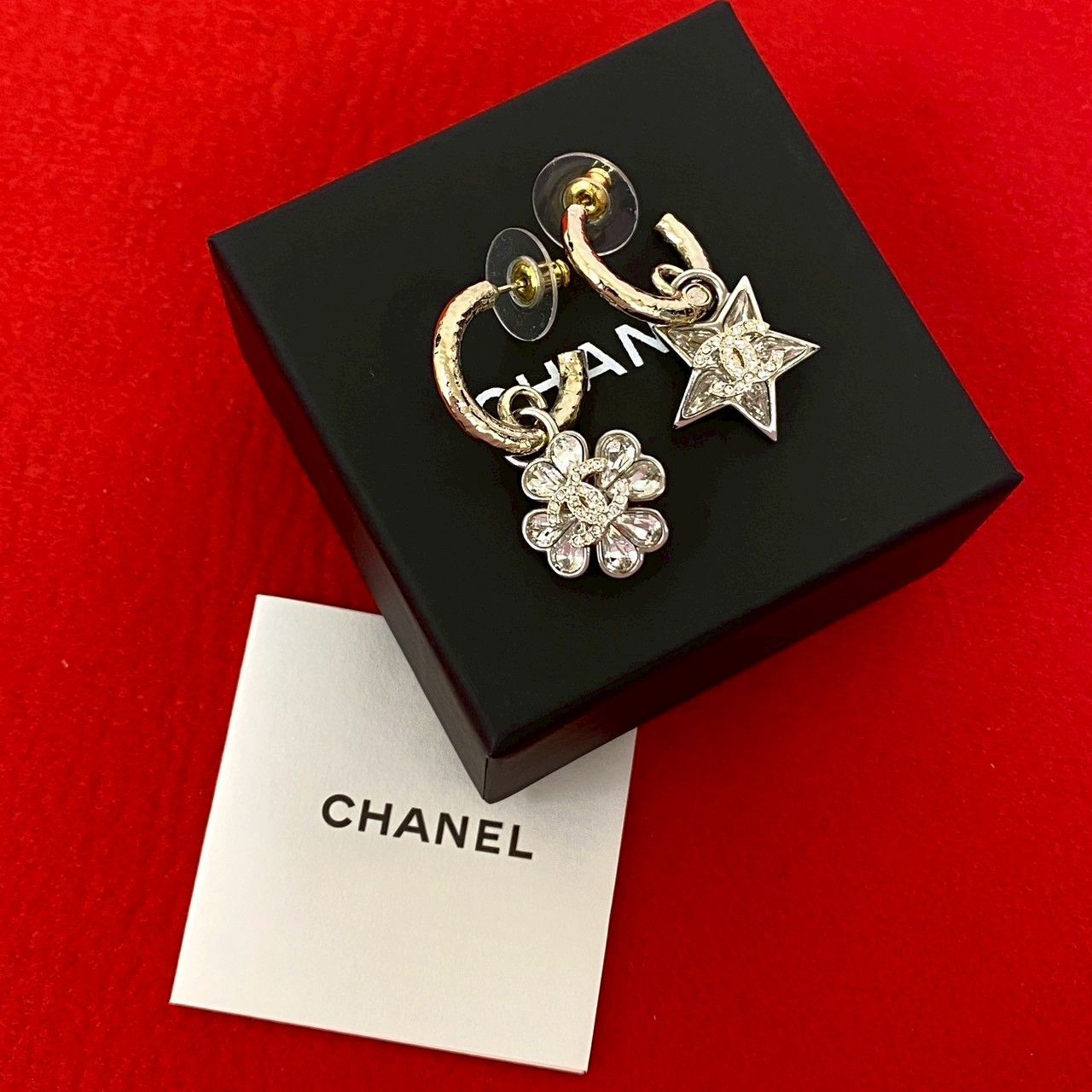 Chanel Chanel Chanel Coco Mark Star Flower Earrings Metal Earrings C23S DUTY FREE for USA Size ONE SIZE - 1 Thumbnail