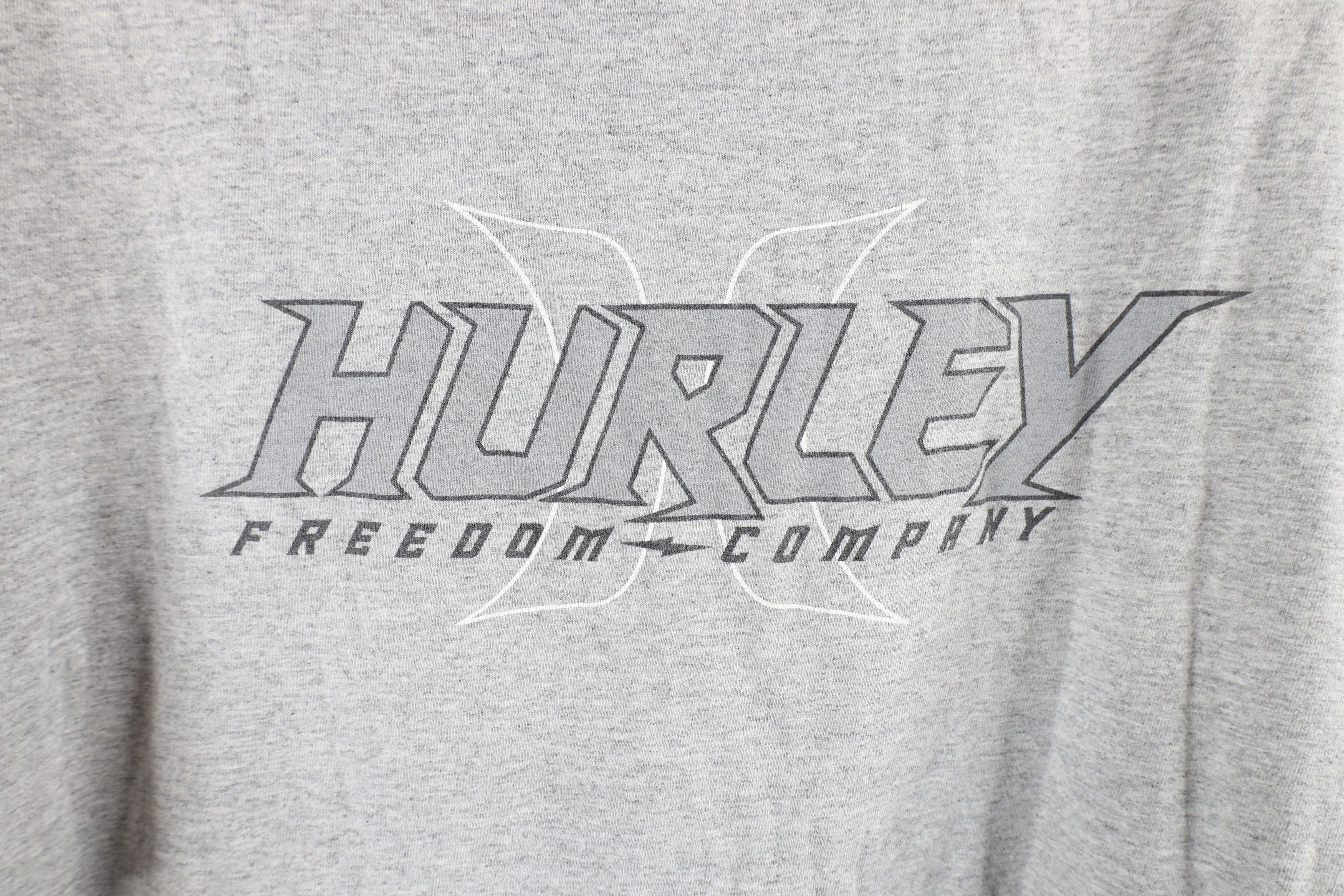 Hurley Vintage 90s Hurley Faded Surfing Short Sleeve T-Shirt Gray Size US L / EU 52-54 / 3 - 8 Thumbnail
