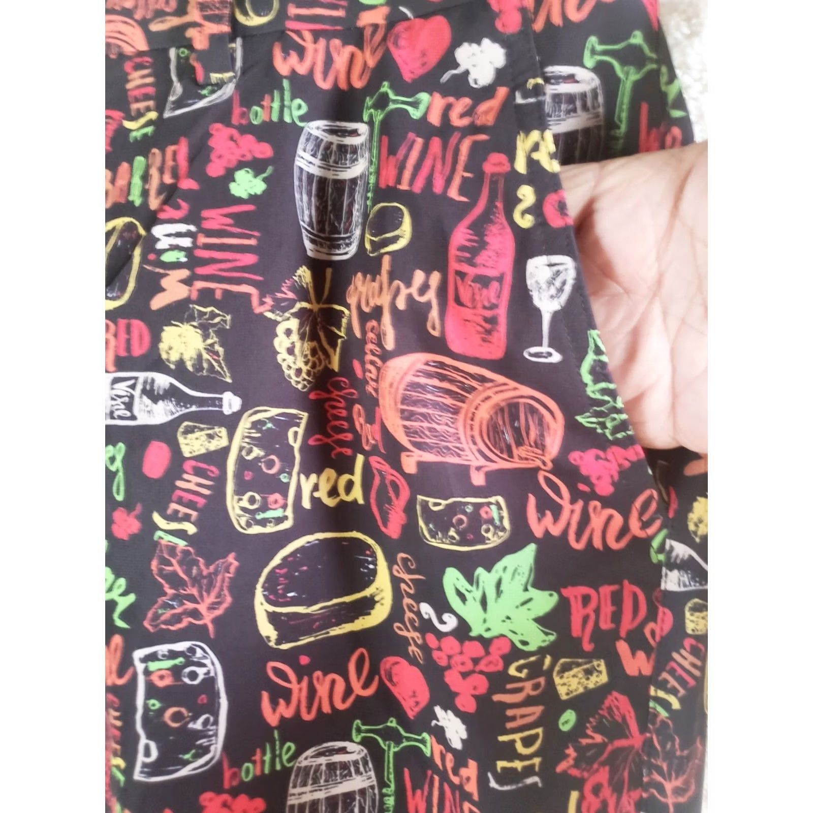 Vintage HRESKI Men’s Crazy Golf Shorts Wine & Cheese Theme Size 44 Inseam 10” NEW! Size US 44 / EU 60 - 5 Thumbnail