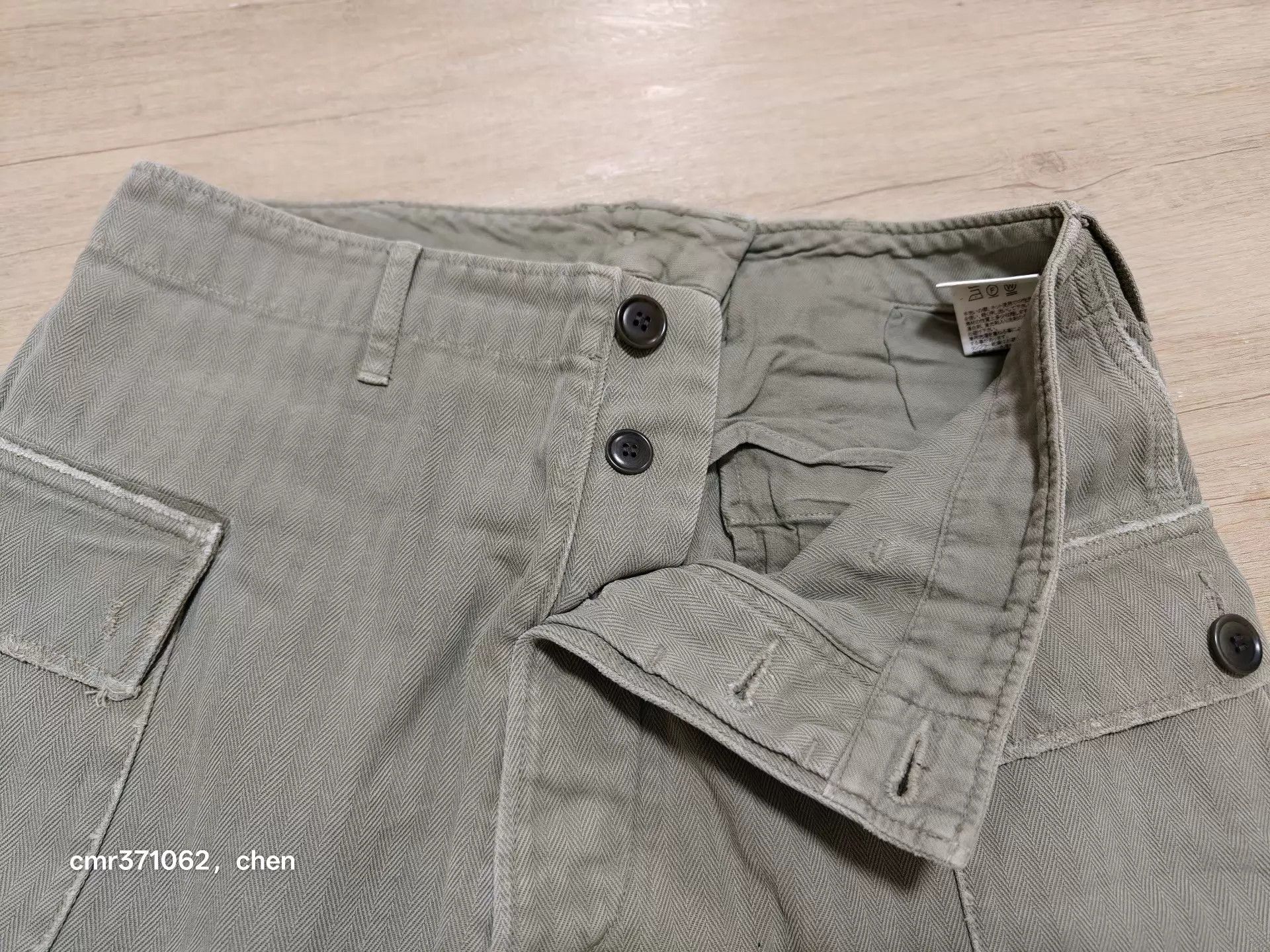 Visvim visvim 20ss veterans crash khaki 1 distressed fishbone Size US 30 / EU 46 - 7 Thumbnail
