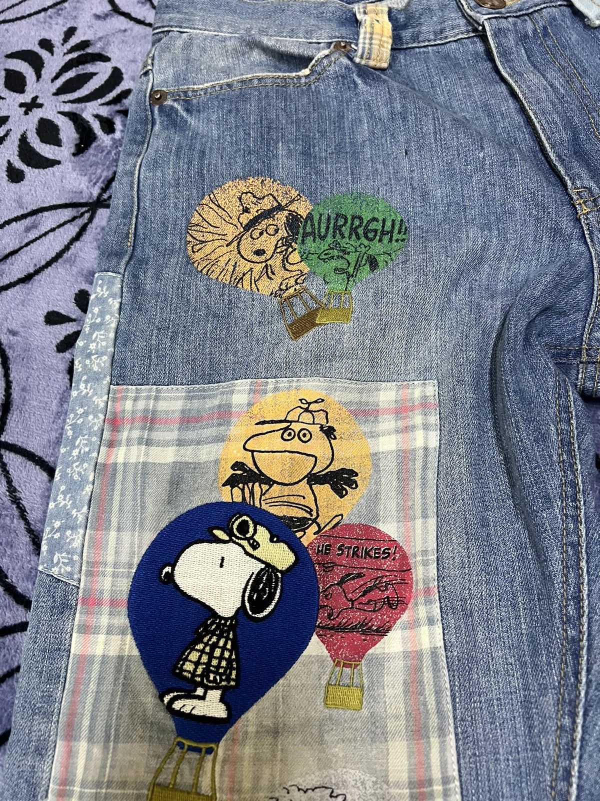 Peanuts × Vintage Peanuts Patchwork Jeans Size 30" / US 8 / IT 44 - 20 Thumbnail