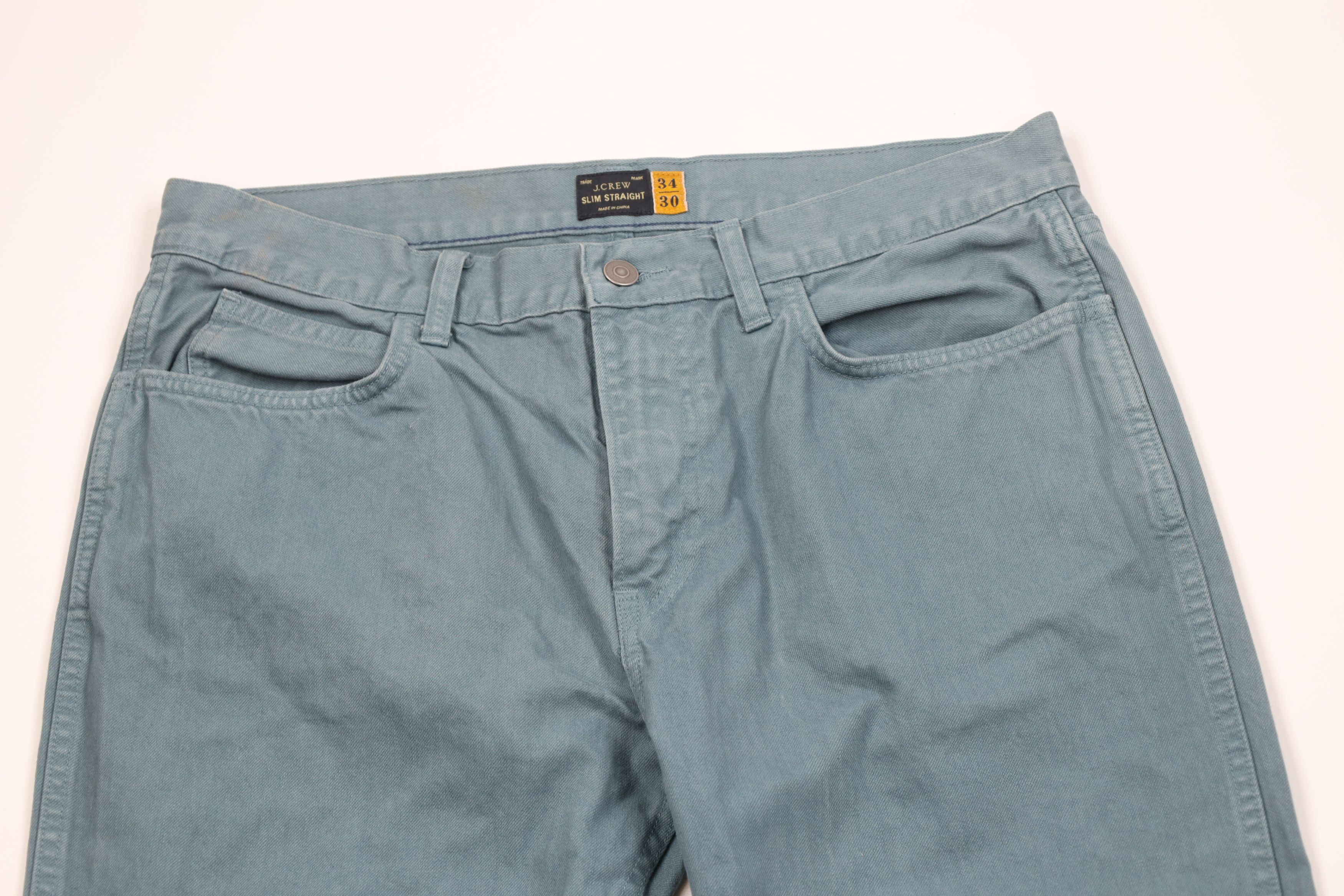 J.Crew Vintage Y2K J Crew Stonewash Slim Straight Jeans Teal Size US 34 / EU 50 - 2 Thumbnail